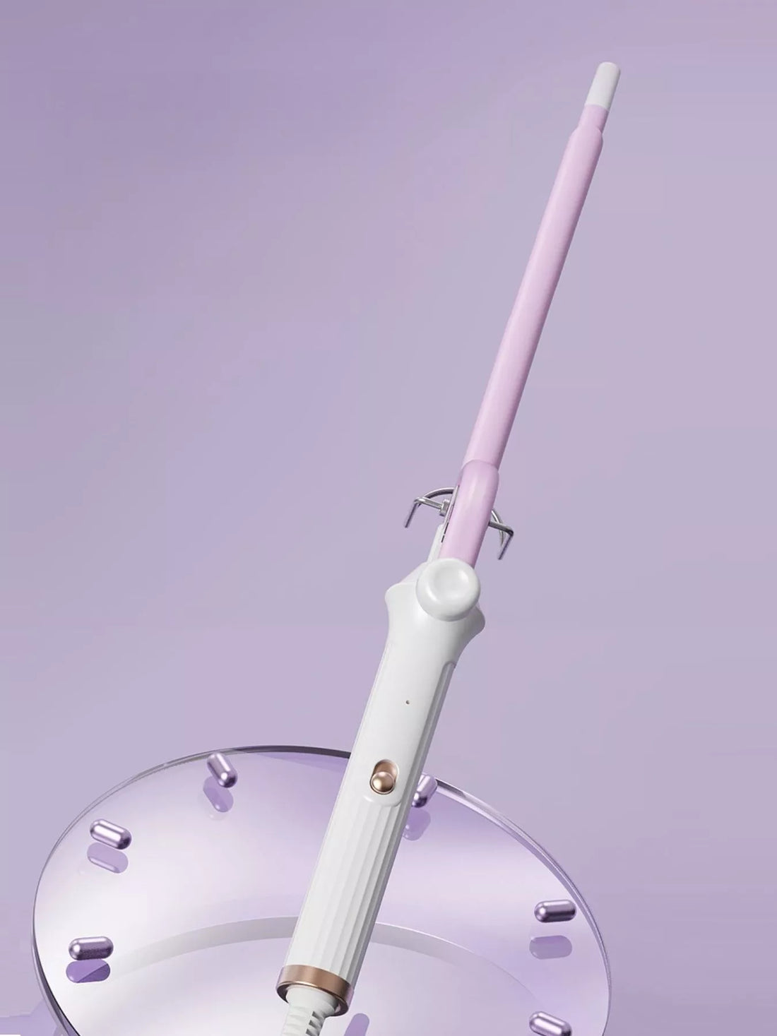 Fast Heat Ceramic Curling Iron - Salon-Quality Curls at Home - cas7m