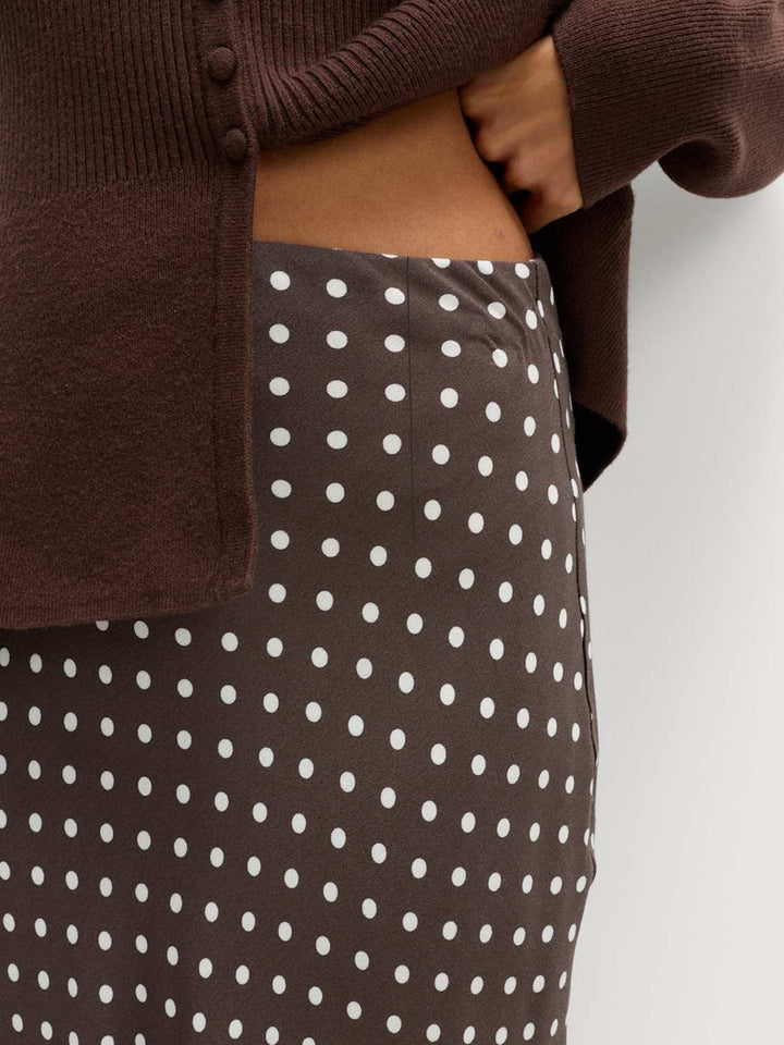 Polka Dot Midi Skirt - cas7m