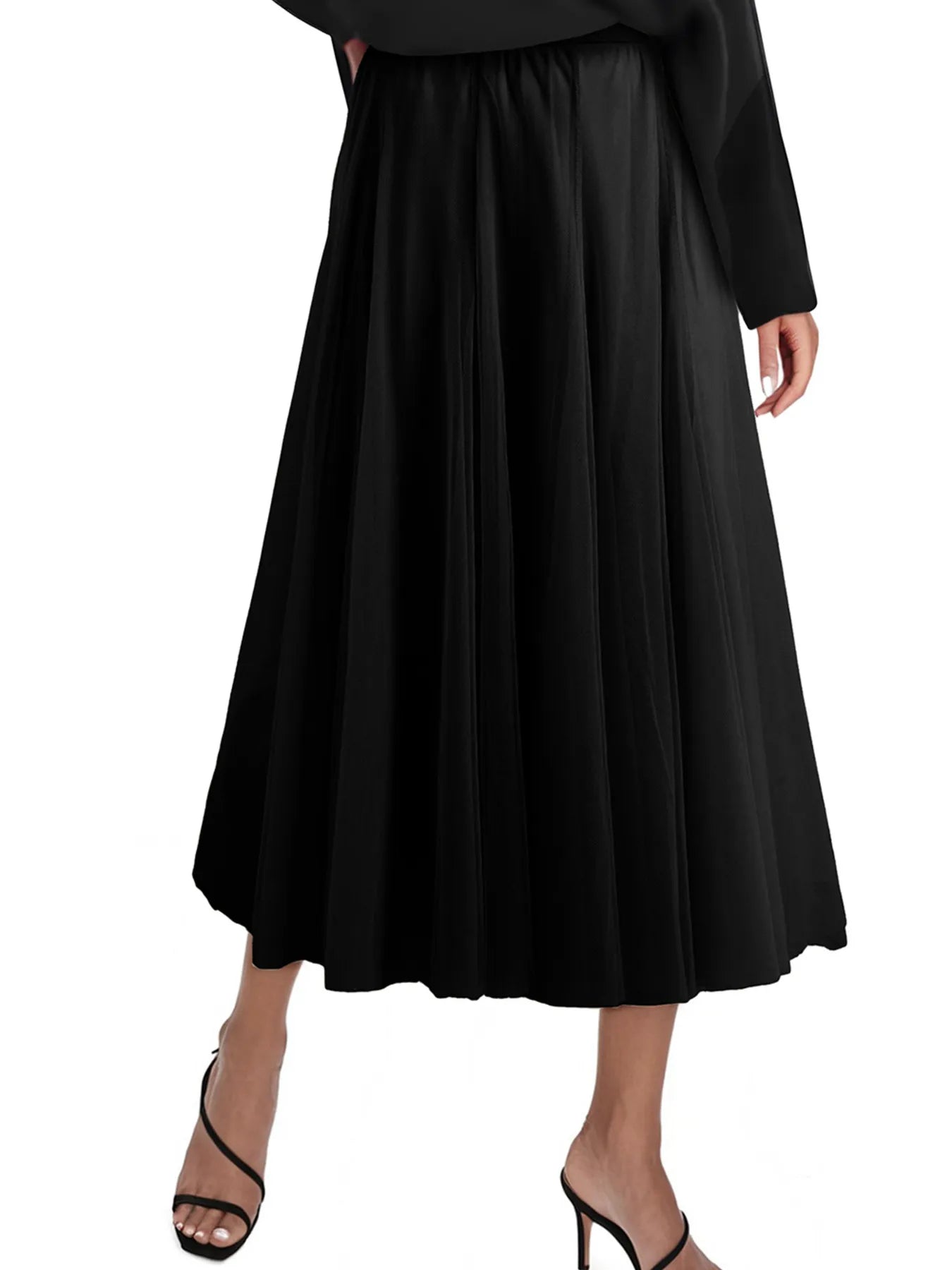 High-Waisted Midi Skirt - cas7m
