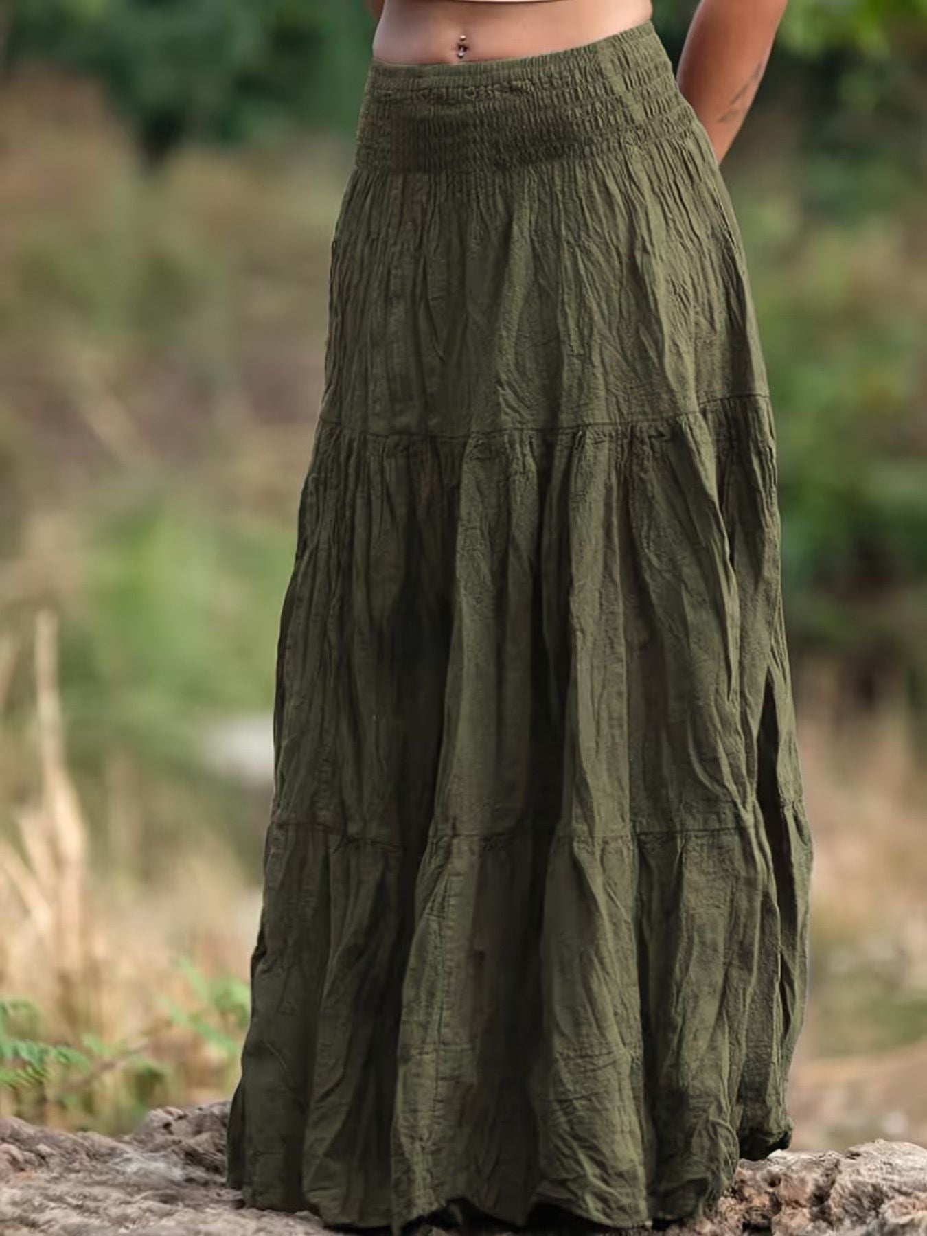 Tiered Maxi Skirt - cas7m