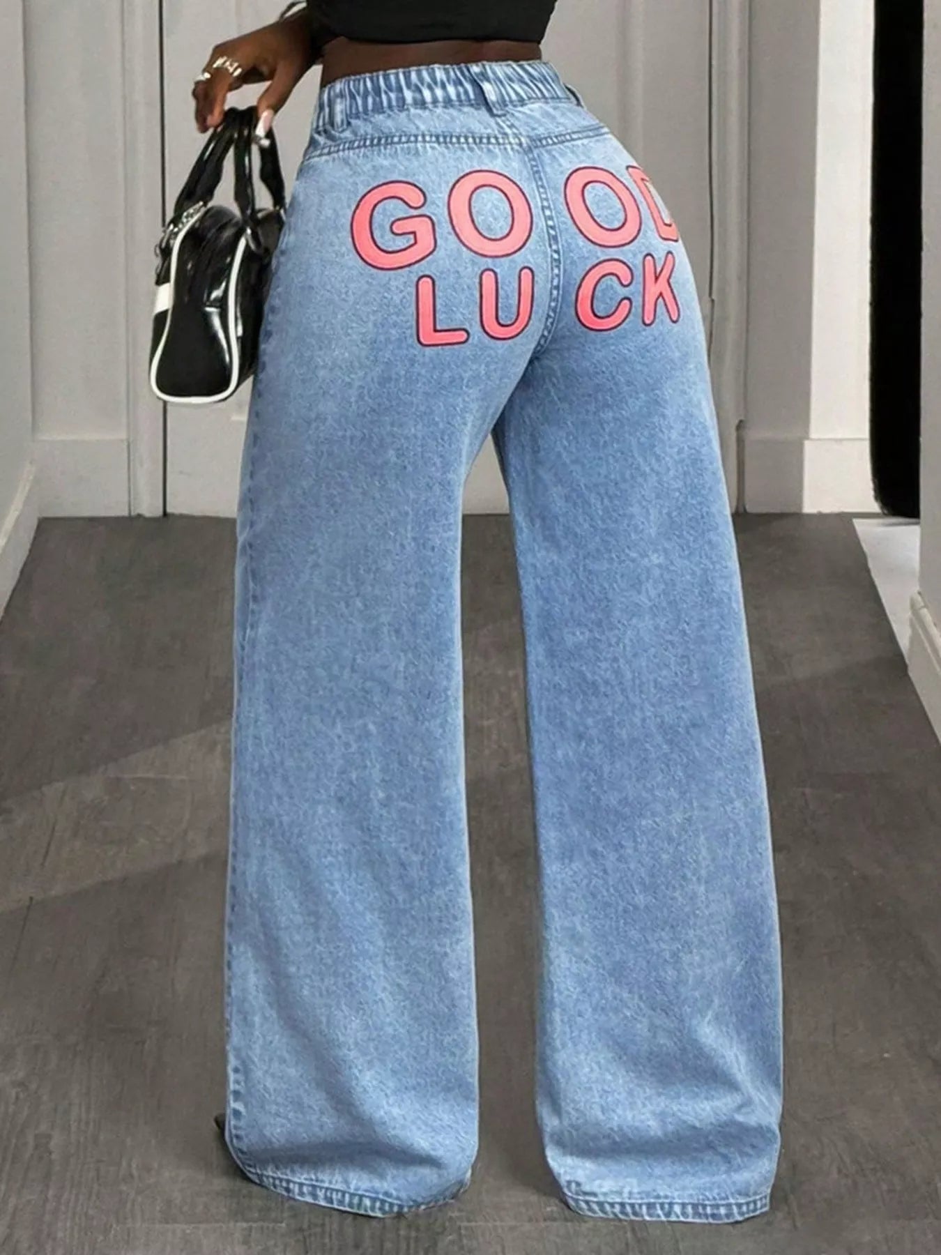 GOOD LUCK Wide Leg Jeans - cas7m