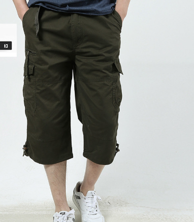 Men's Plus Size Outdoor Multi-Pocket Cotton Shorts