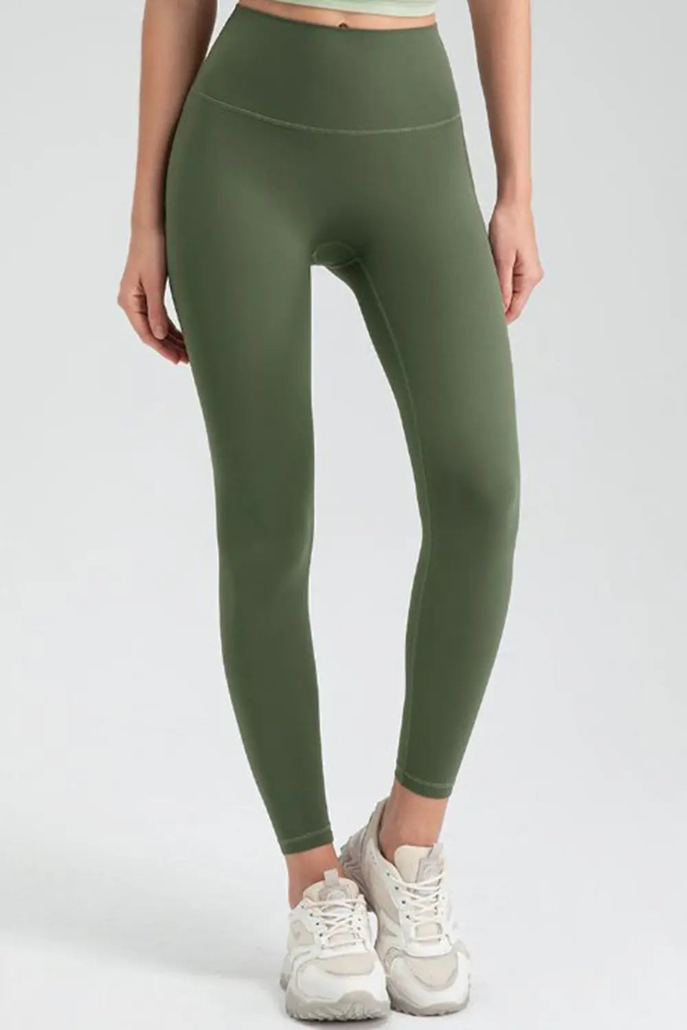 Wide Waistband High Waist Sport Leggings - cas7m