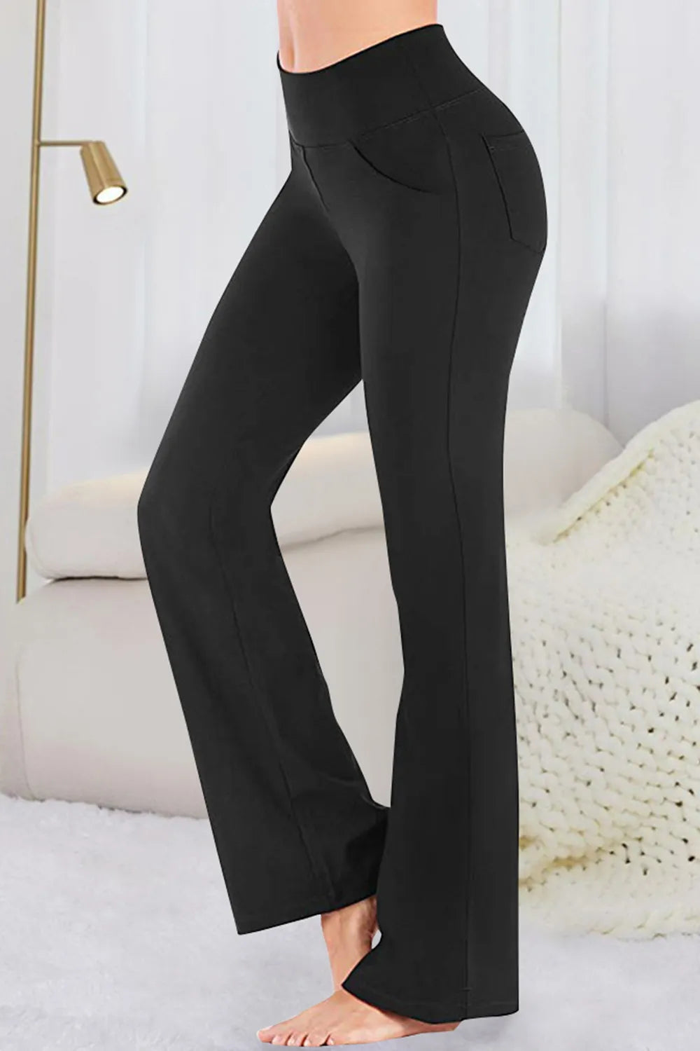 Pocketed High Waist Active Pants - cas7m