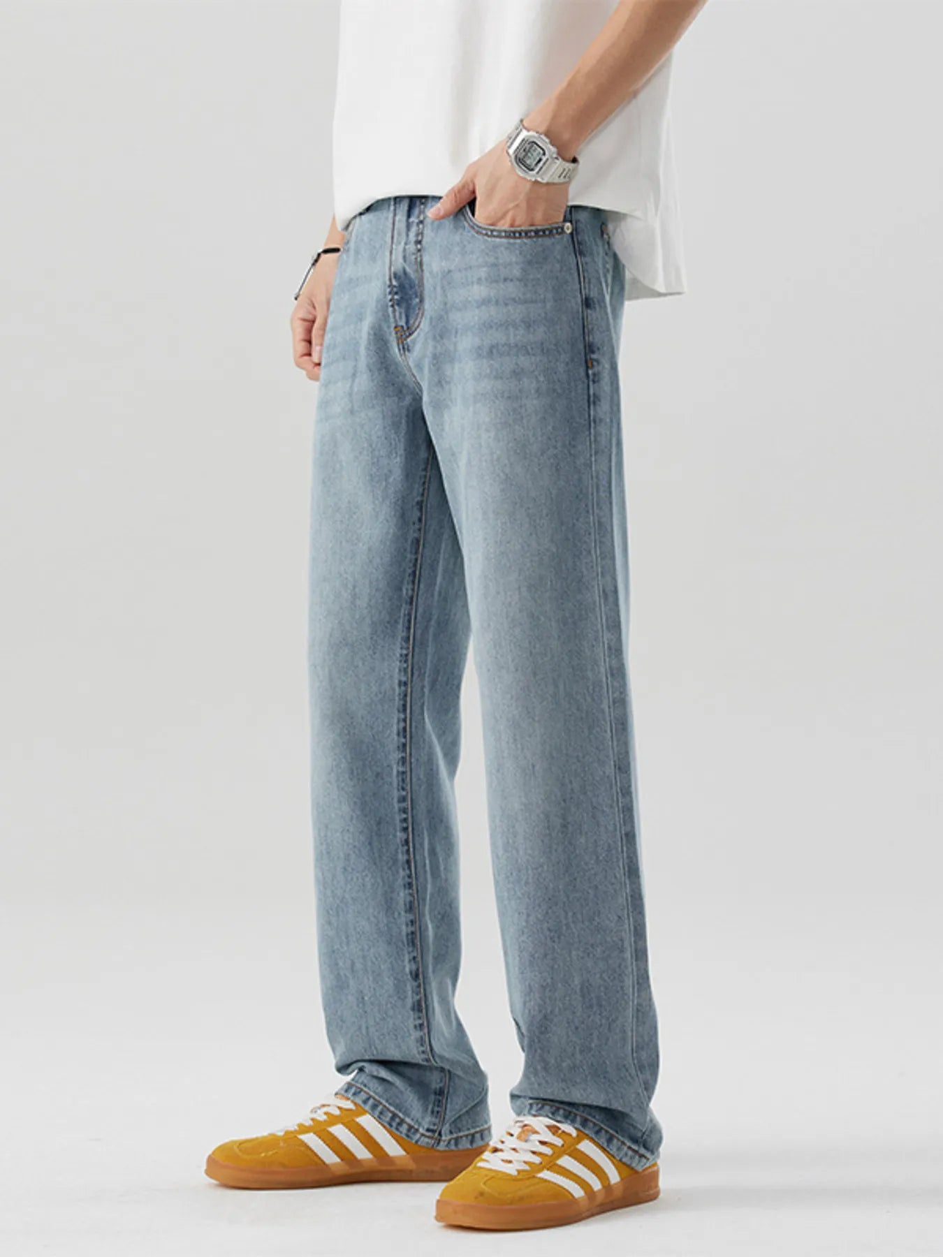 Men's Wash Relaxed Fit Jeans - cas7m