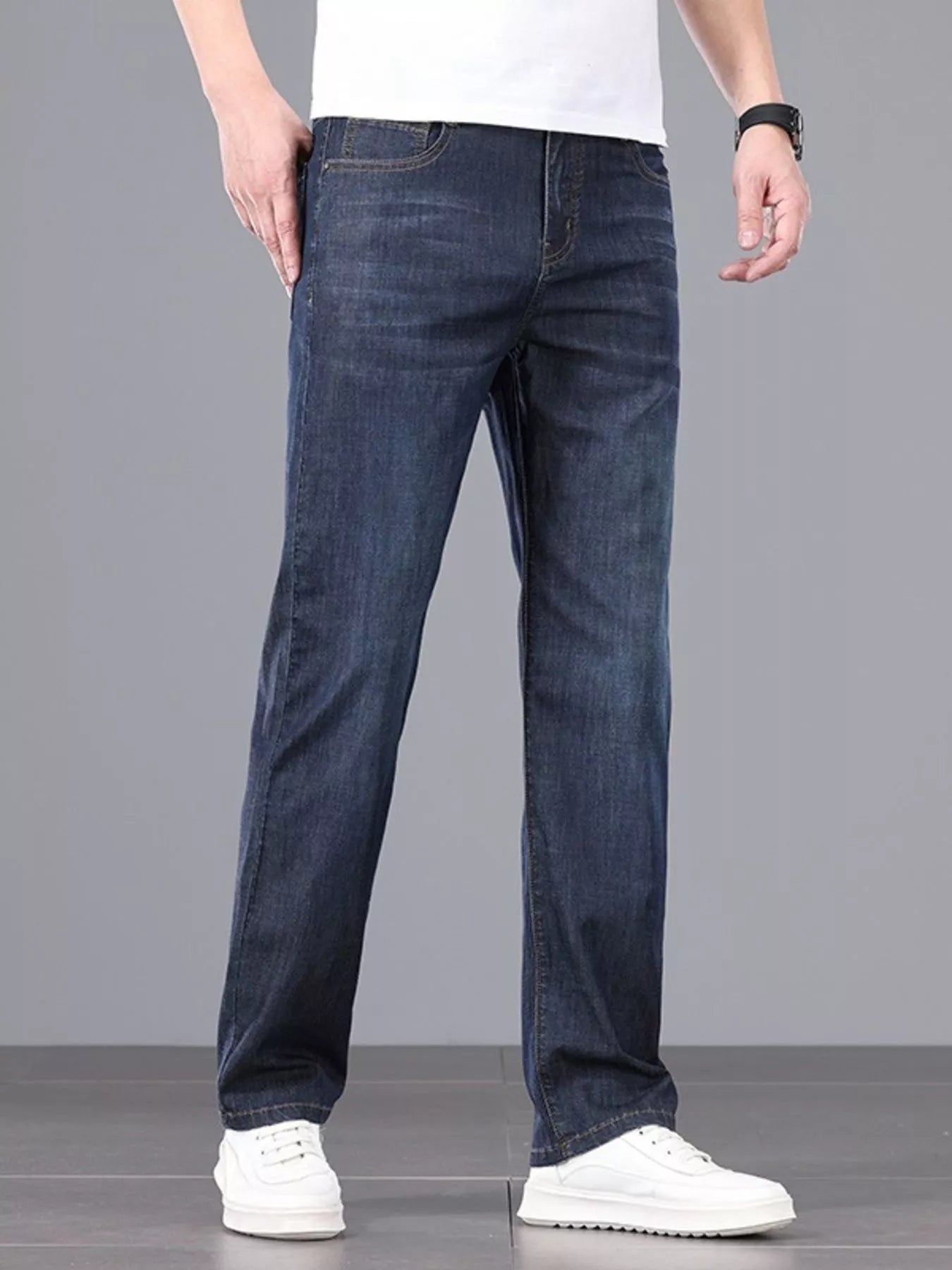 Men's Straight Leg Wash Jeans - cas7m