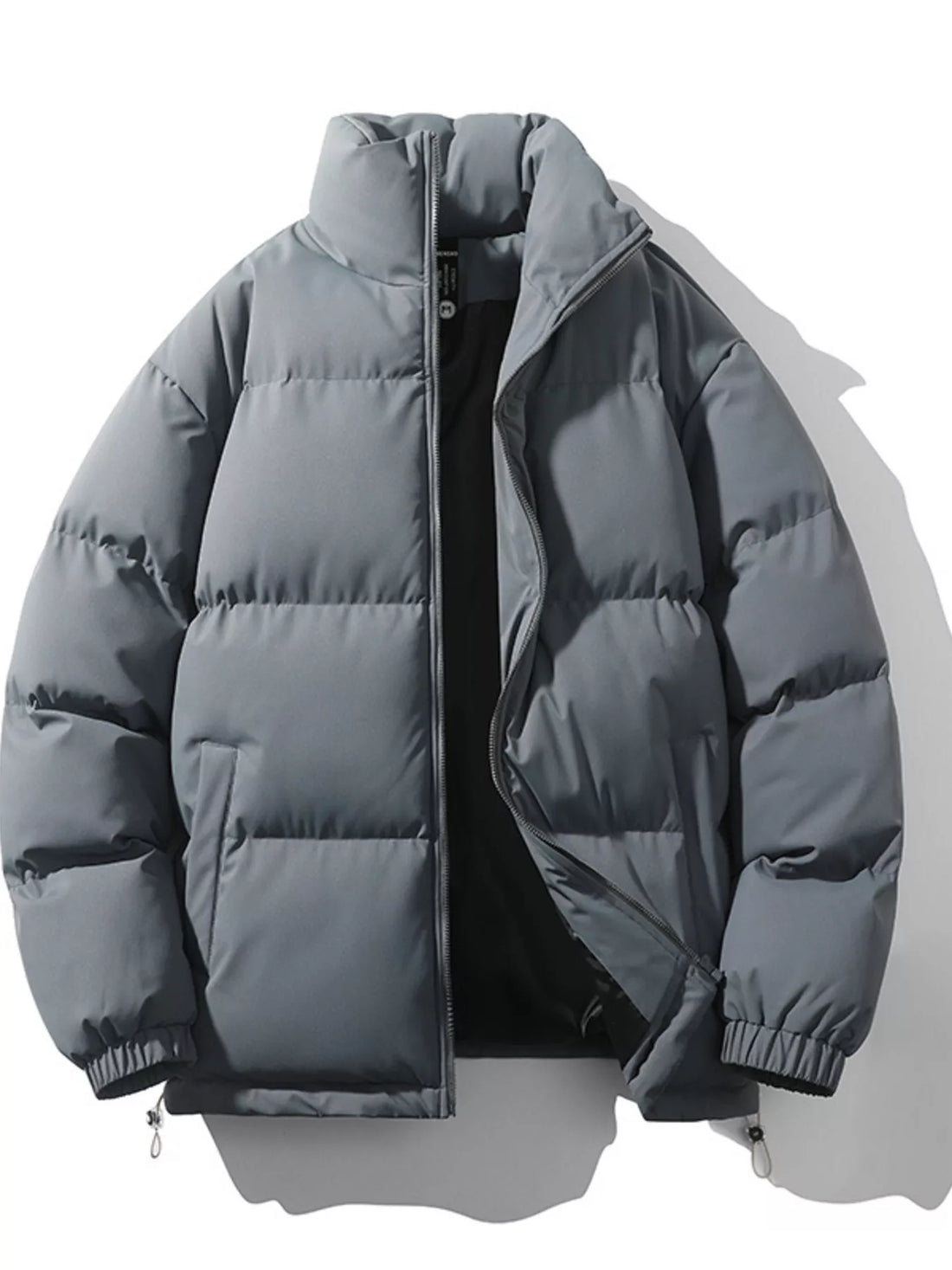 Men's Full Size Padded Zip Up Puffer Jacket Plus Size - cas7m