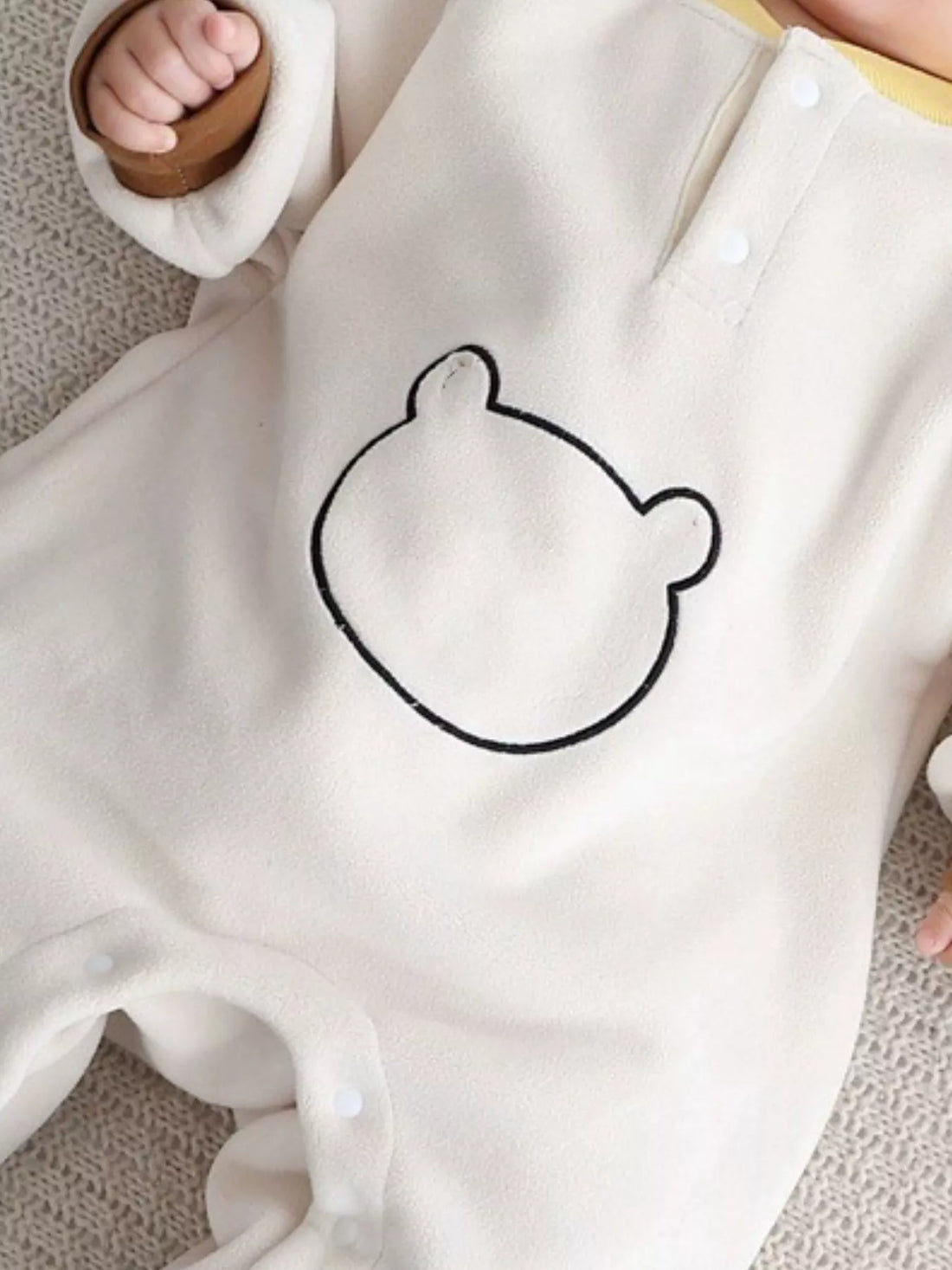 Children's Cute Bear Long Sleeve One-Piece - cas7m