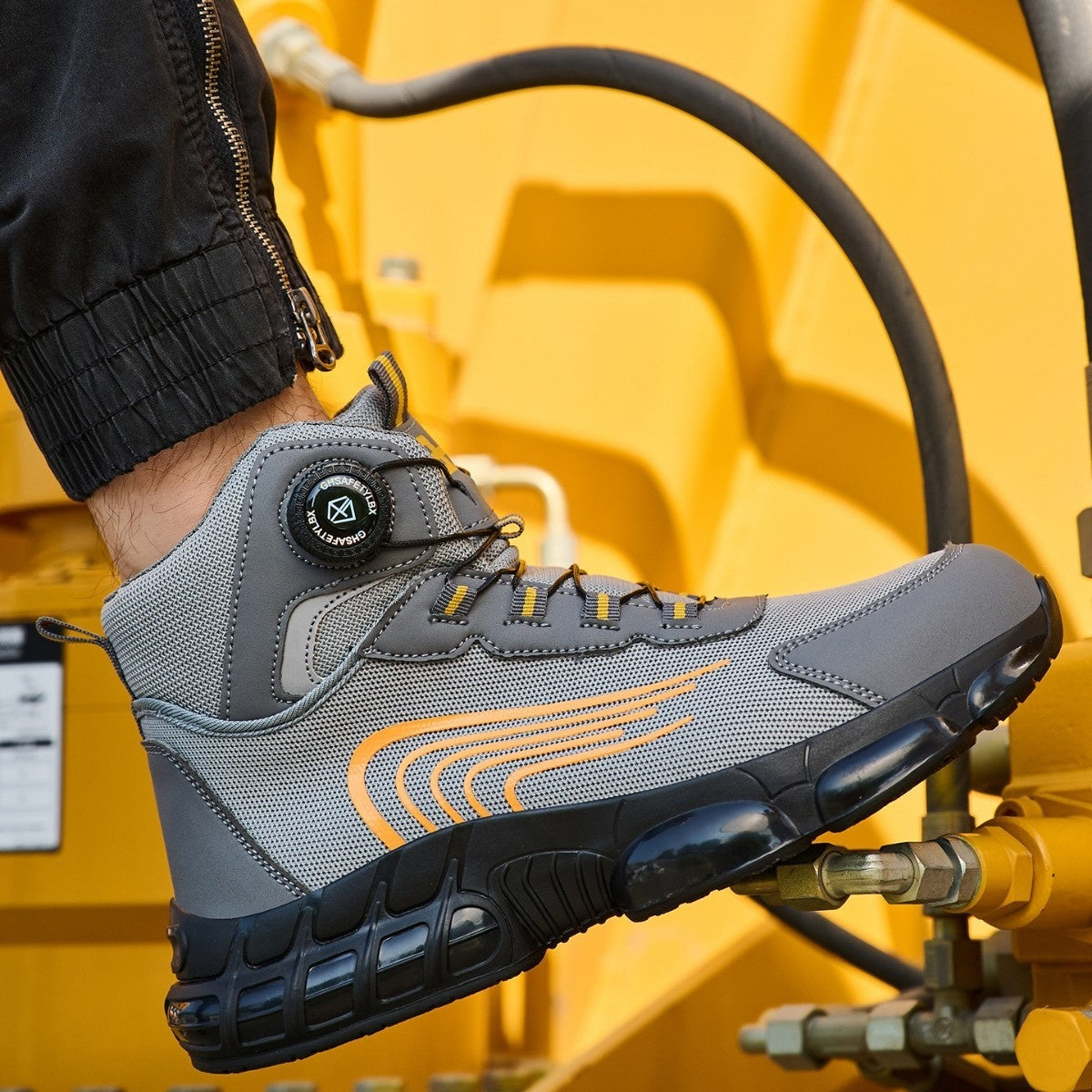 Men's Safety Shoes With Knobs To Prevent Smashing And Shoelace Punctures - cas7m