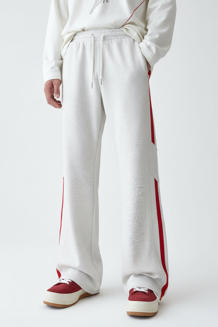 Men's Plus Size Striped Wide-Leg Casual Pants - cas7m