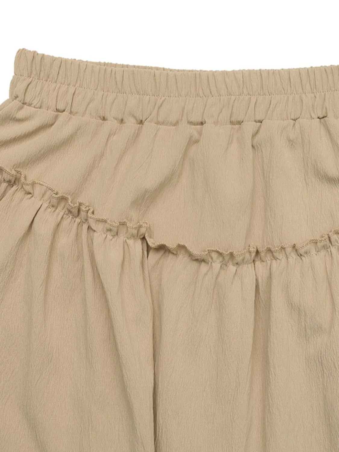 Elastic Waist Layered Skirt - cas7m