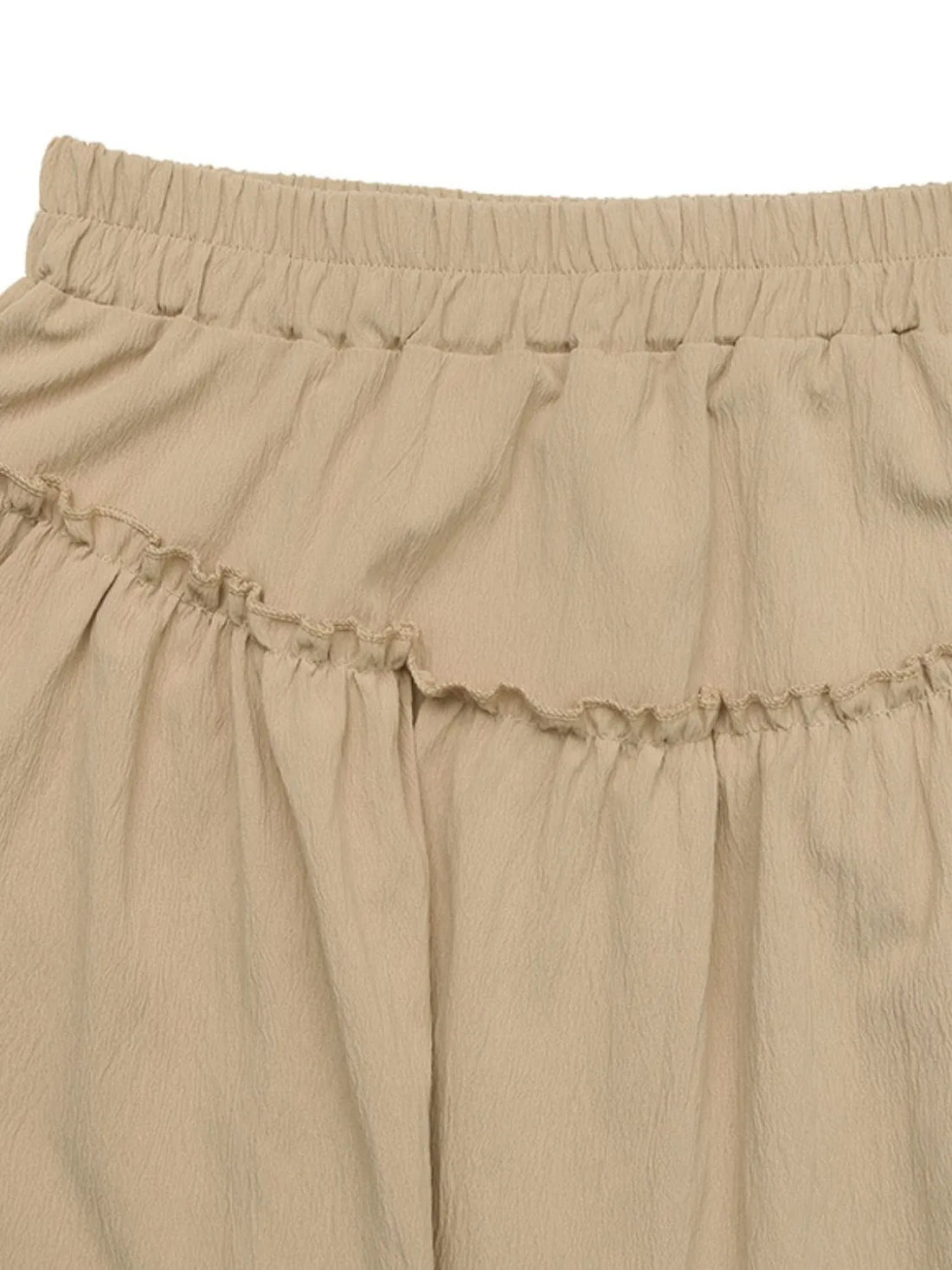 Elastic Waist Layered Skirt - cas7m