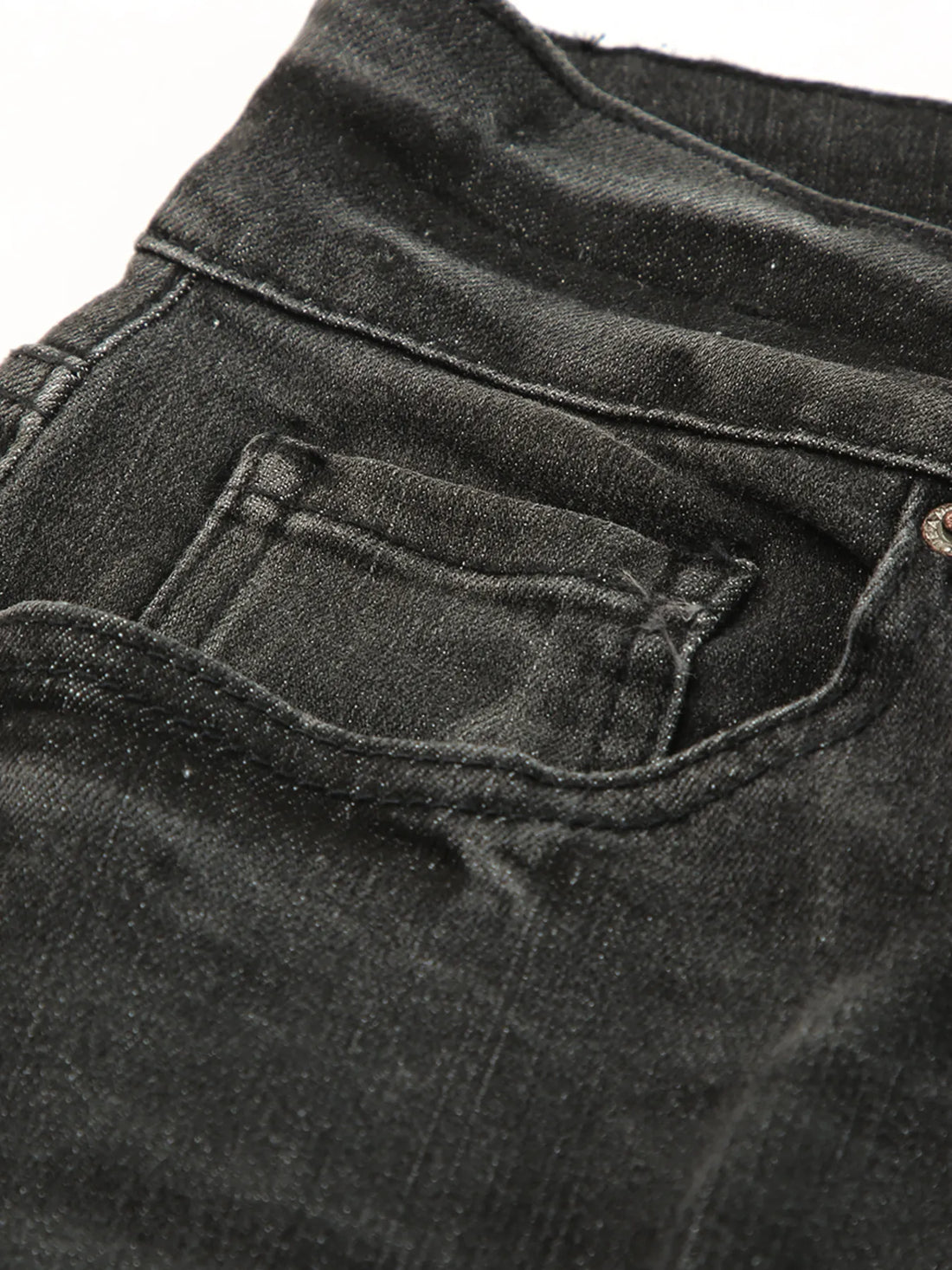 Vintage Stretch Distressed Denim Jeans - Comfort & Style - cas7m