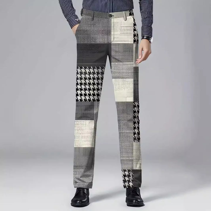 Mens Casual Slim-fit Straight-leg Dress Pants - cas7m