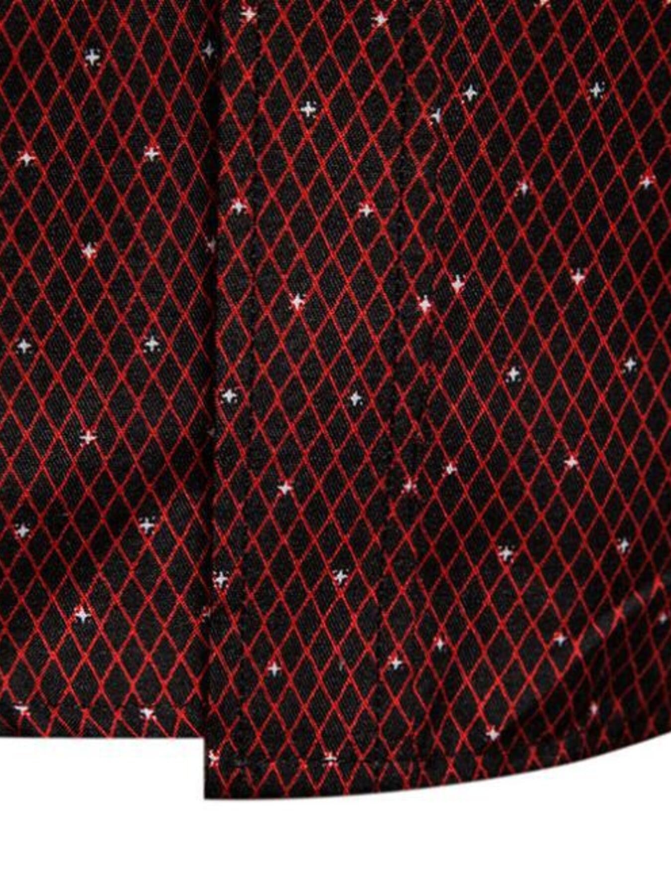 Men's Slim Fit Short Sleeve Dotted Shirt - cas7m