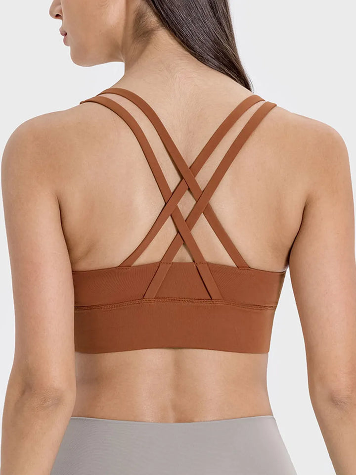 Millennia Crisscross Scoop Neck Active Tank - cas7m