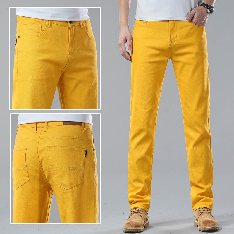 Men Fashion Brands Stretch Slim Fit Skinny Pants - cas7m