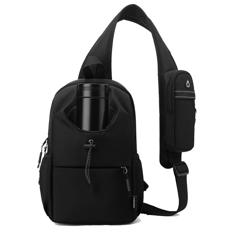 Men's Oxford Cloth Splash-proof Shoulder Crossbody Chest Bag - cas7m