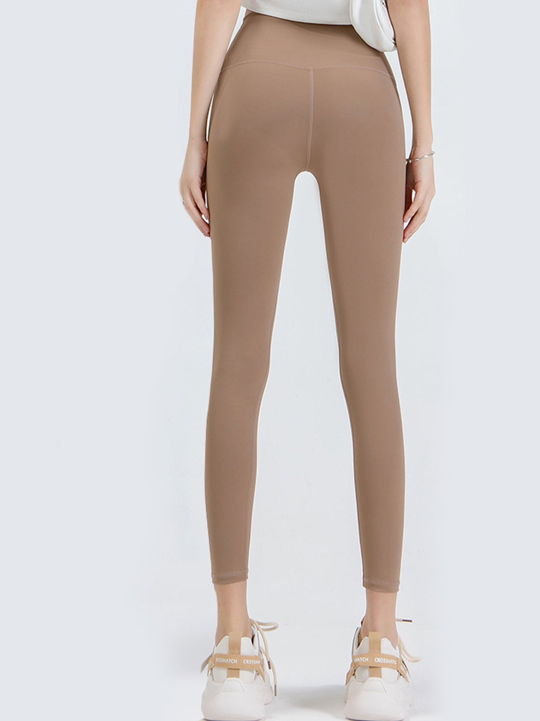 Wide Waistband Sports Leggings - cas7m