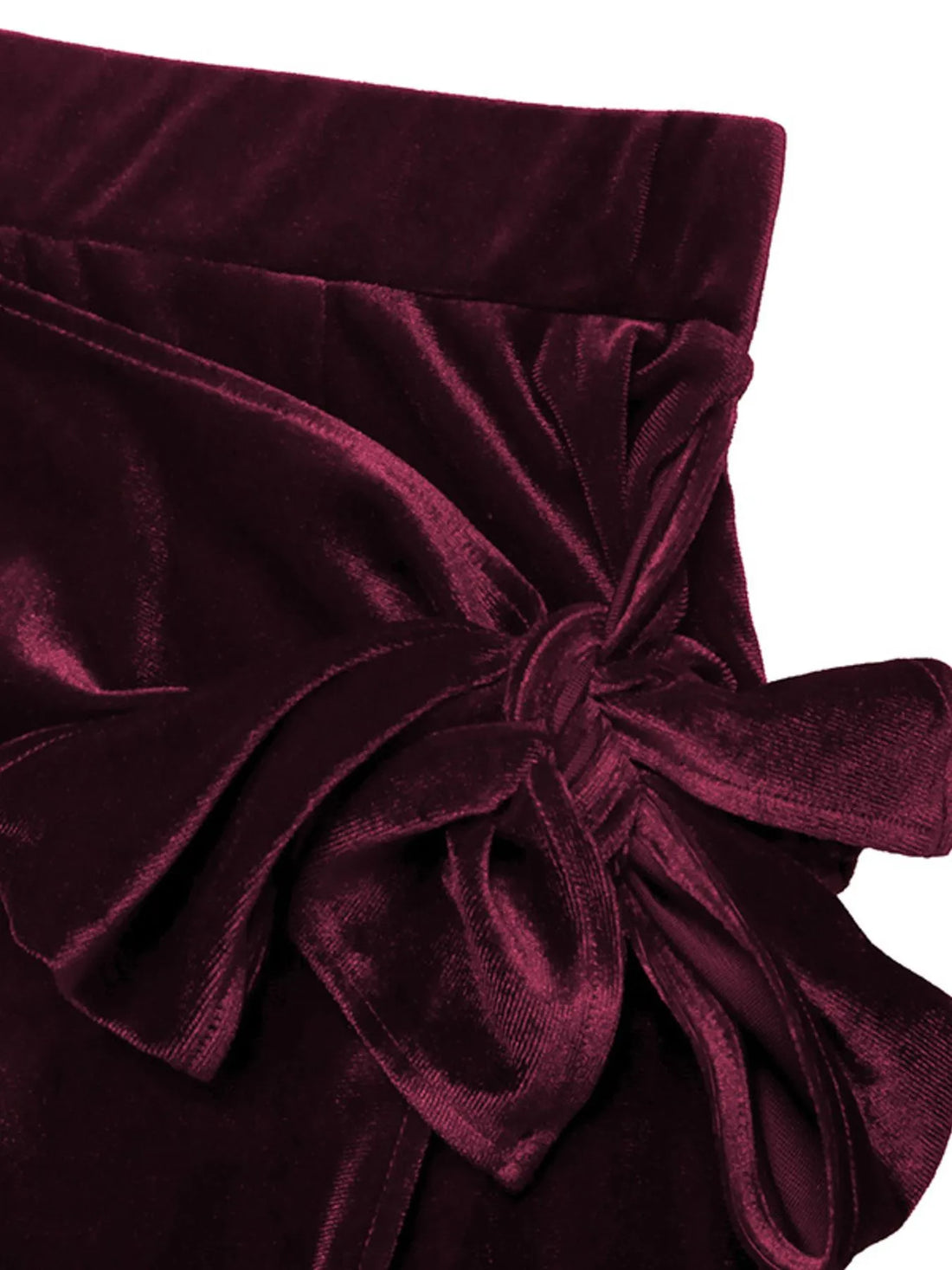 Side Tied Velvet Skirt - cas7m