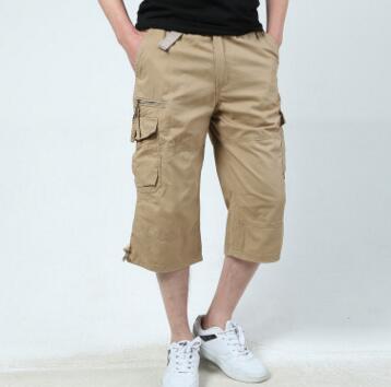 Men's Plus Size Outdoor Multi-Pocket Cotton Shorts