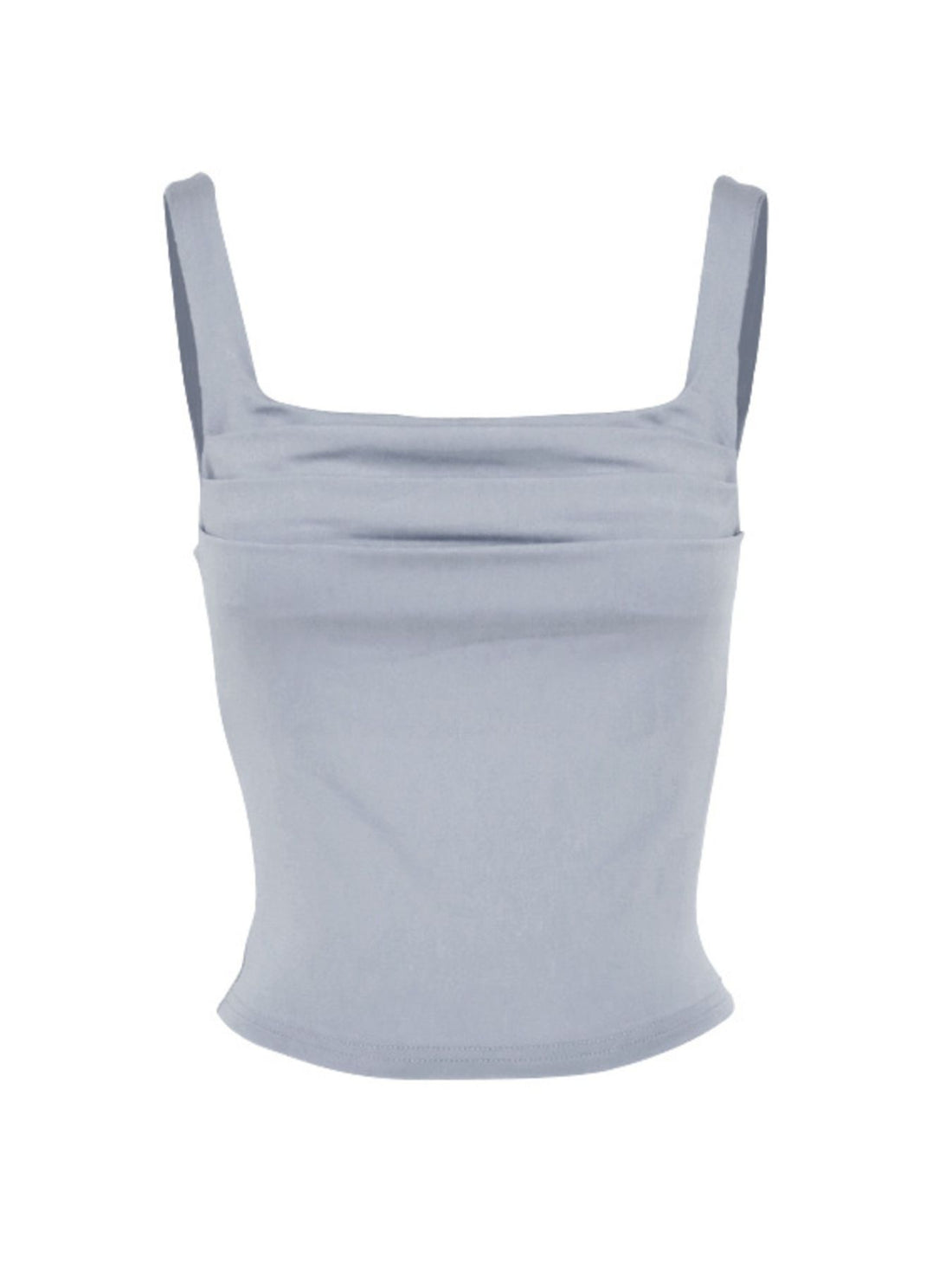 Ruched Square Neck Tank - cas7m