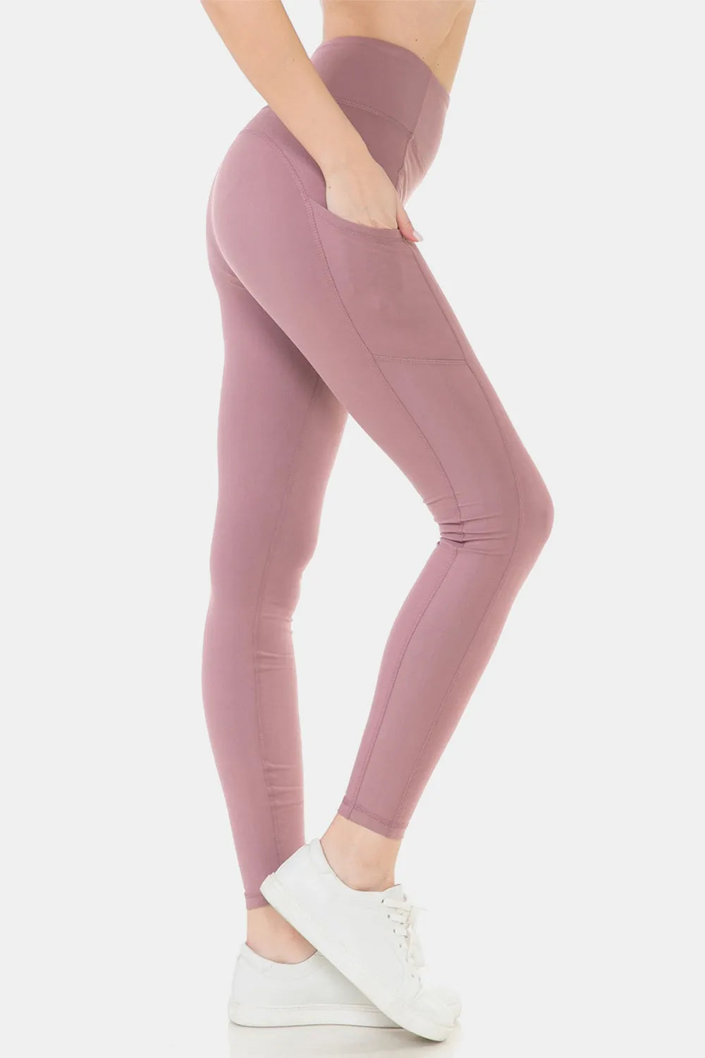 Leggings Depot Wide Waistband High Waist Leggings - cas7m