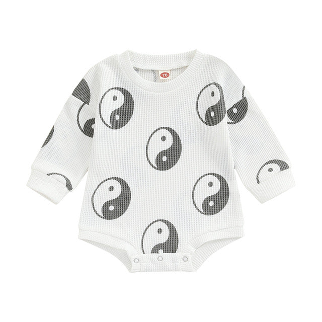 Baby One-piece Suit Knitted Long Sleeve - cas7m