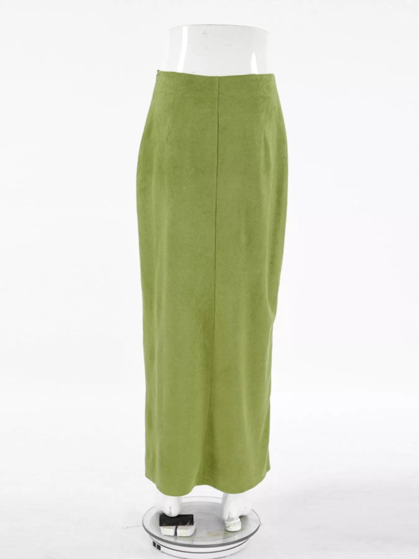 Solid Color Midi Skirt - cas7m