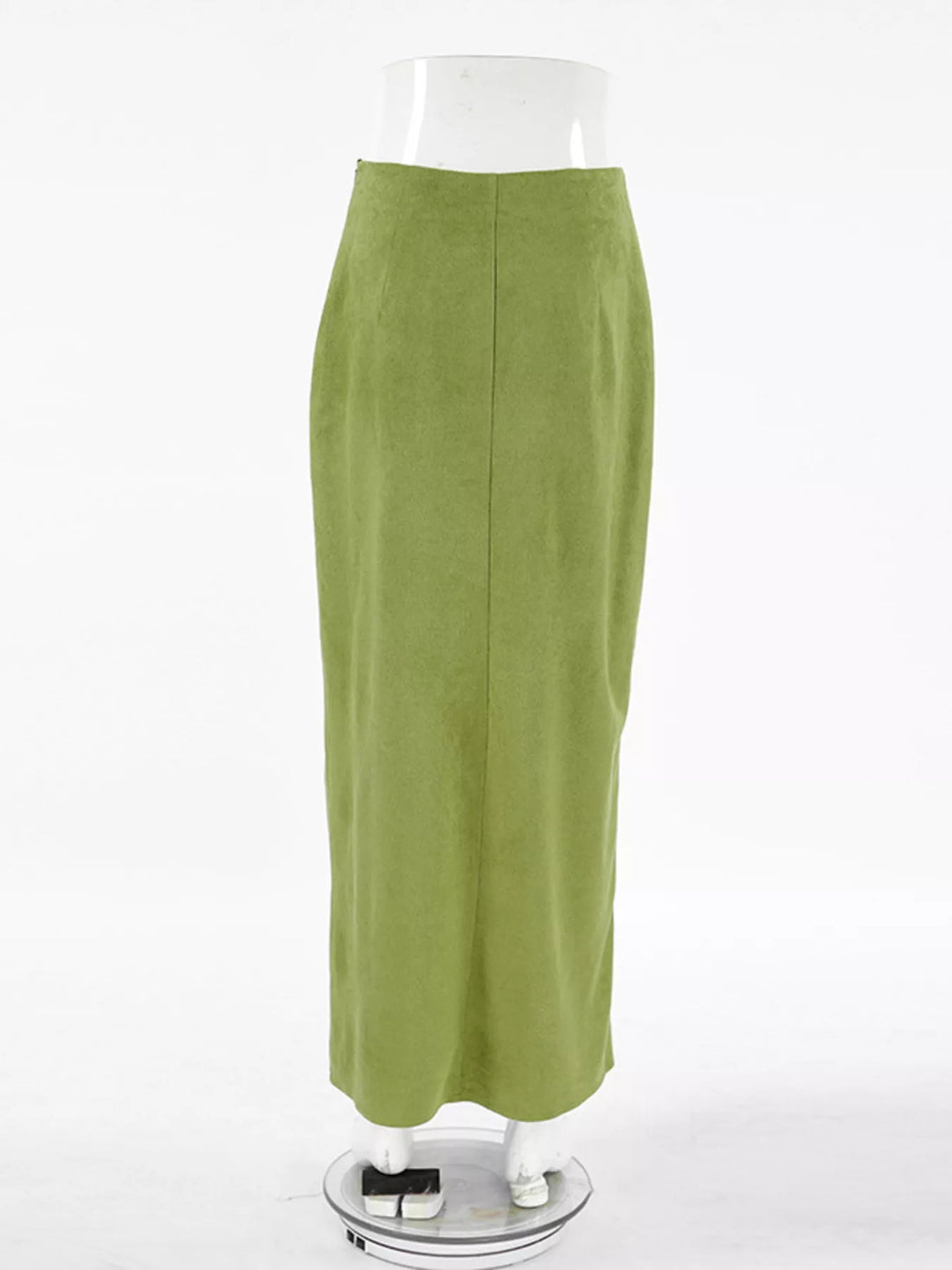 Solid Color Midi Skirt - cas7m