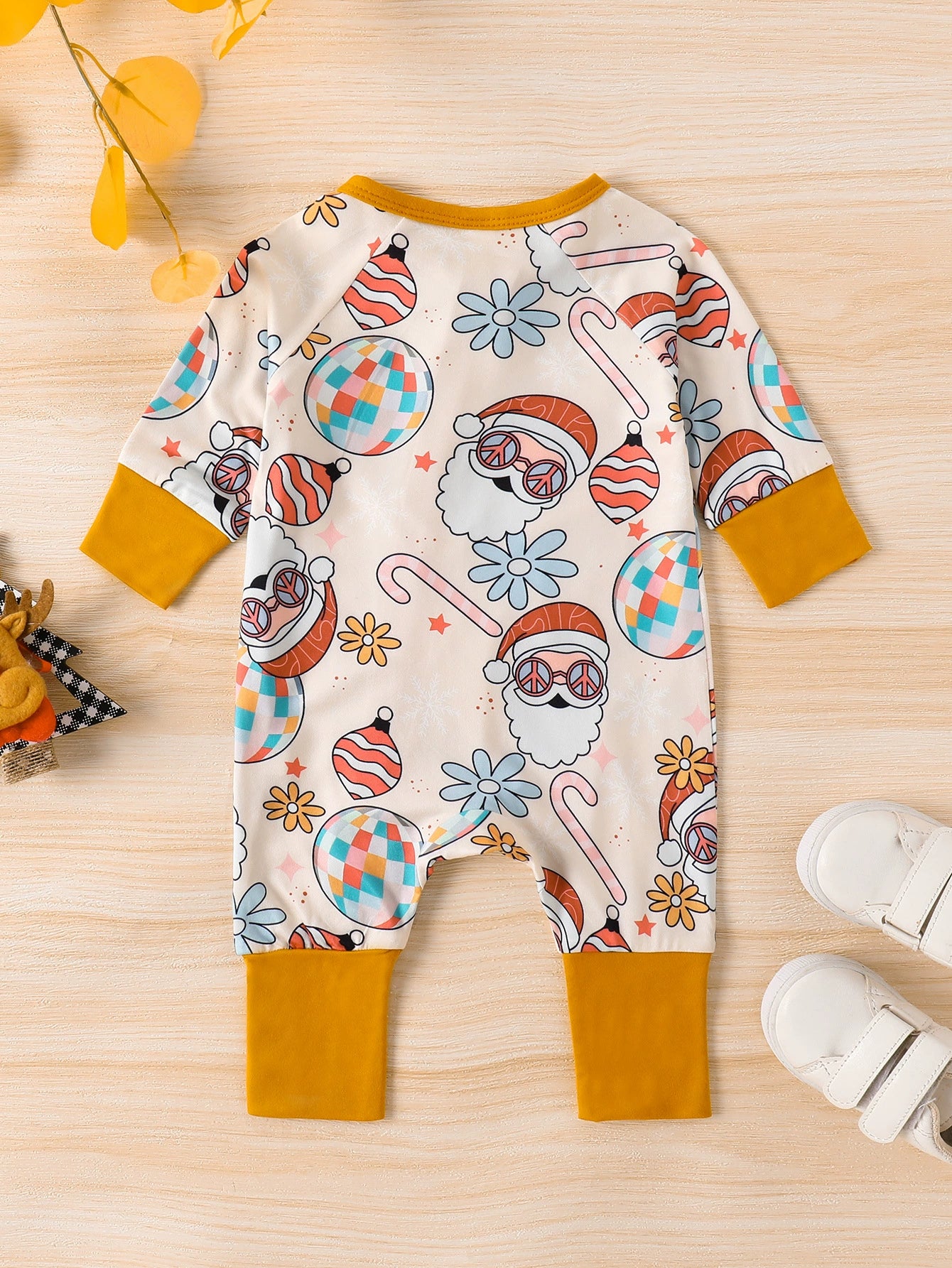Children's Printed Long Sleeve One-Piece - cas7m