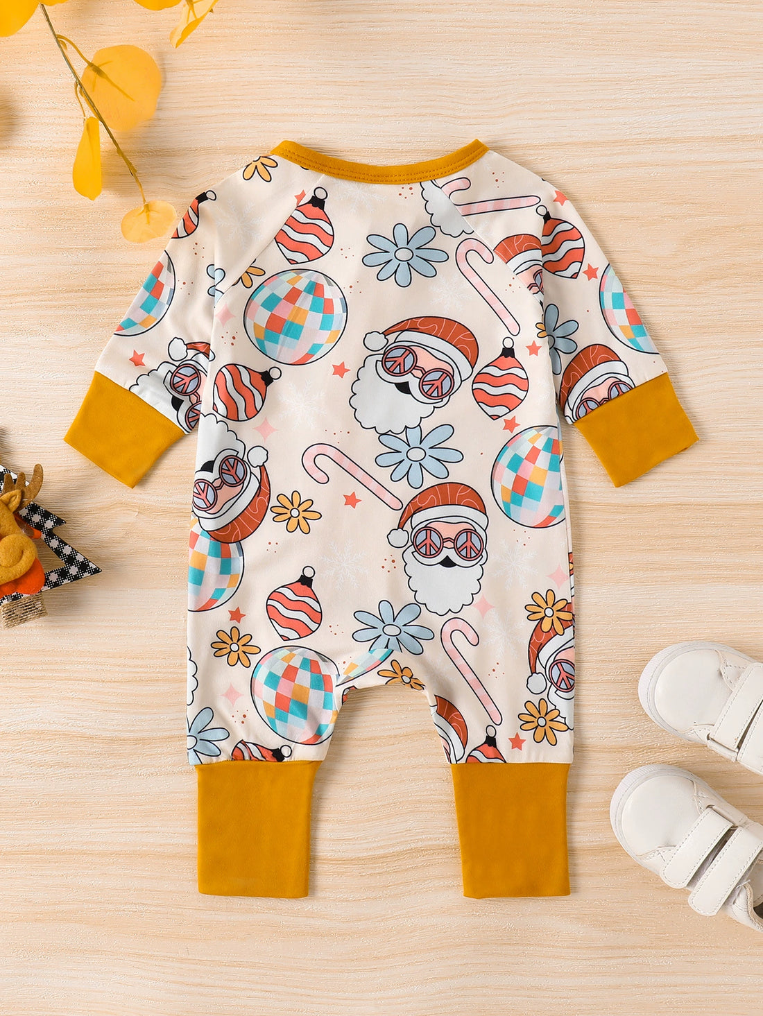 Children's Printed Long Sleeve One-Piece - cas7m