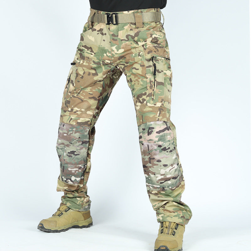 P40 Tactical Knee Pads Men Trousers Outdoor Training Military Fans Wear-resistant Breathable Multi-pocket - cas7m