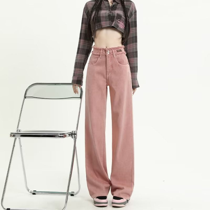 2023 Spring Women's High-Waist Wide-Leg Jeans