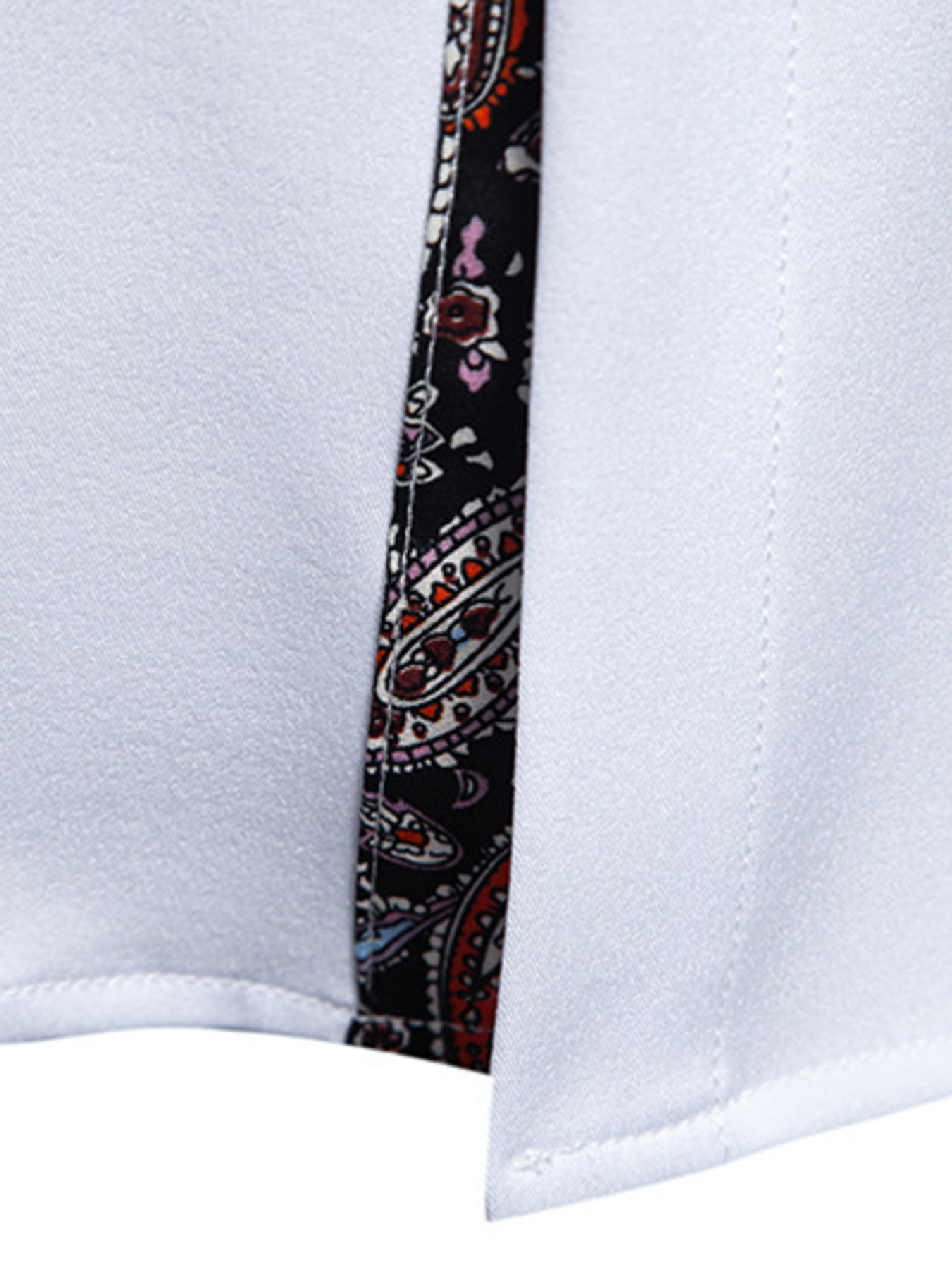 Men's Paisley Trim Short Sleeve Shirt - cas7m