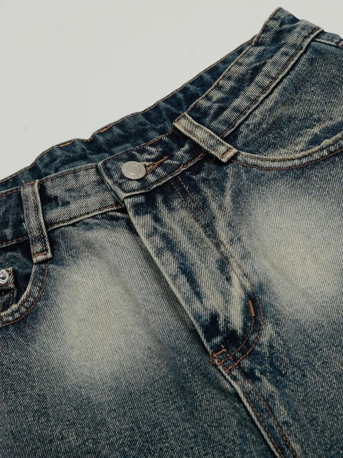 Men's Acid Wash Denim Shorts - cas7m