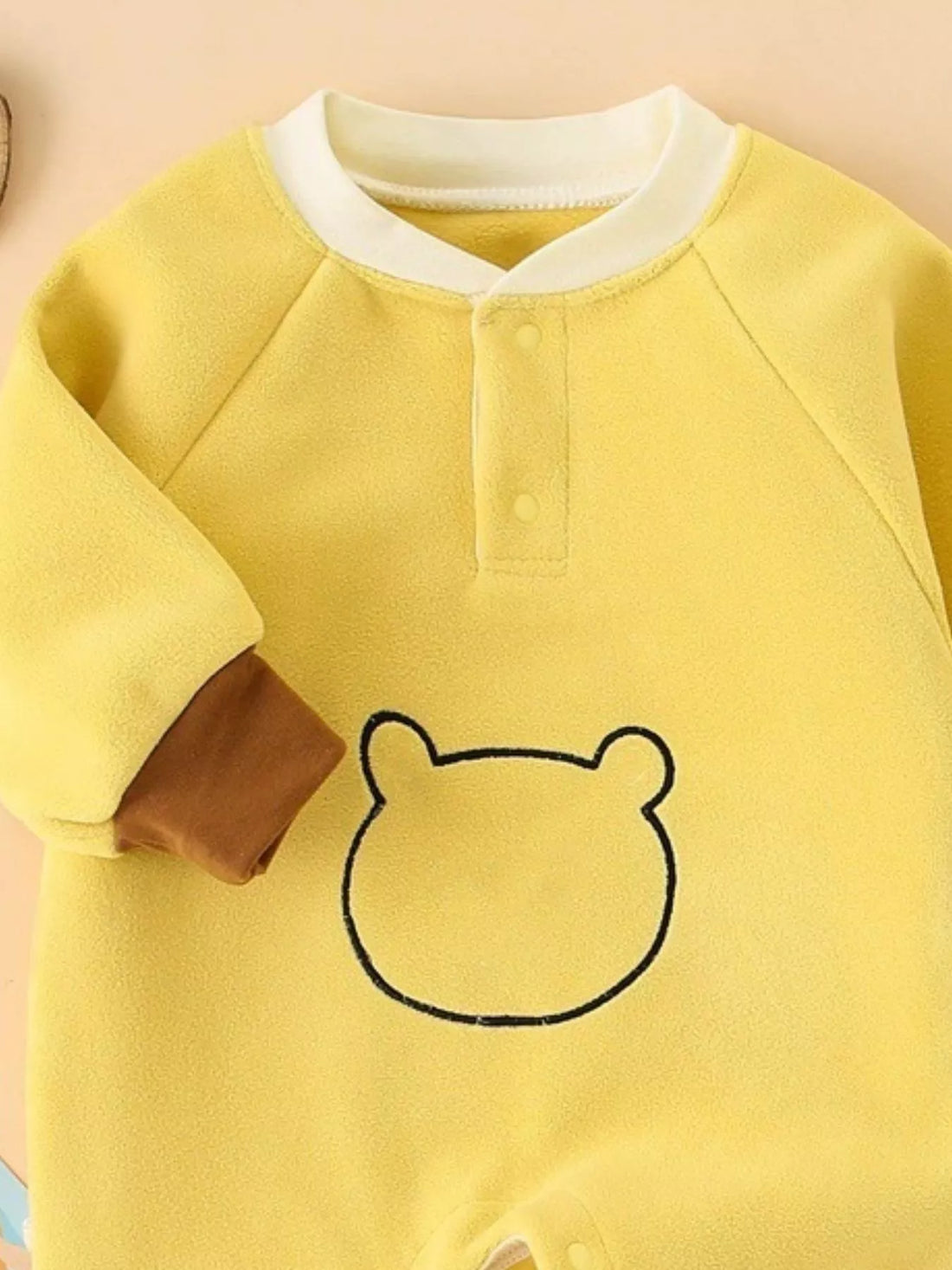 Children's Cute Bear Long Sleeve One-Piece - cas7m