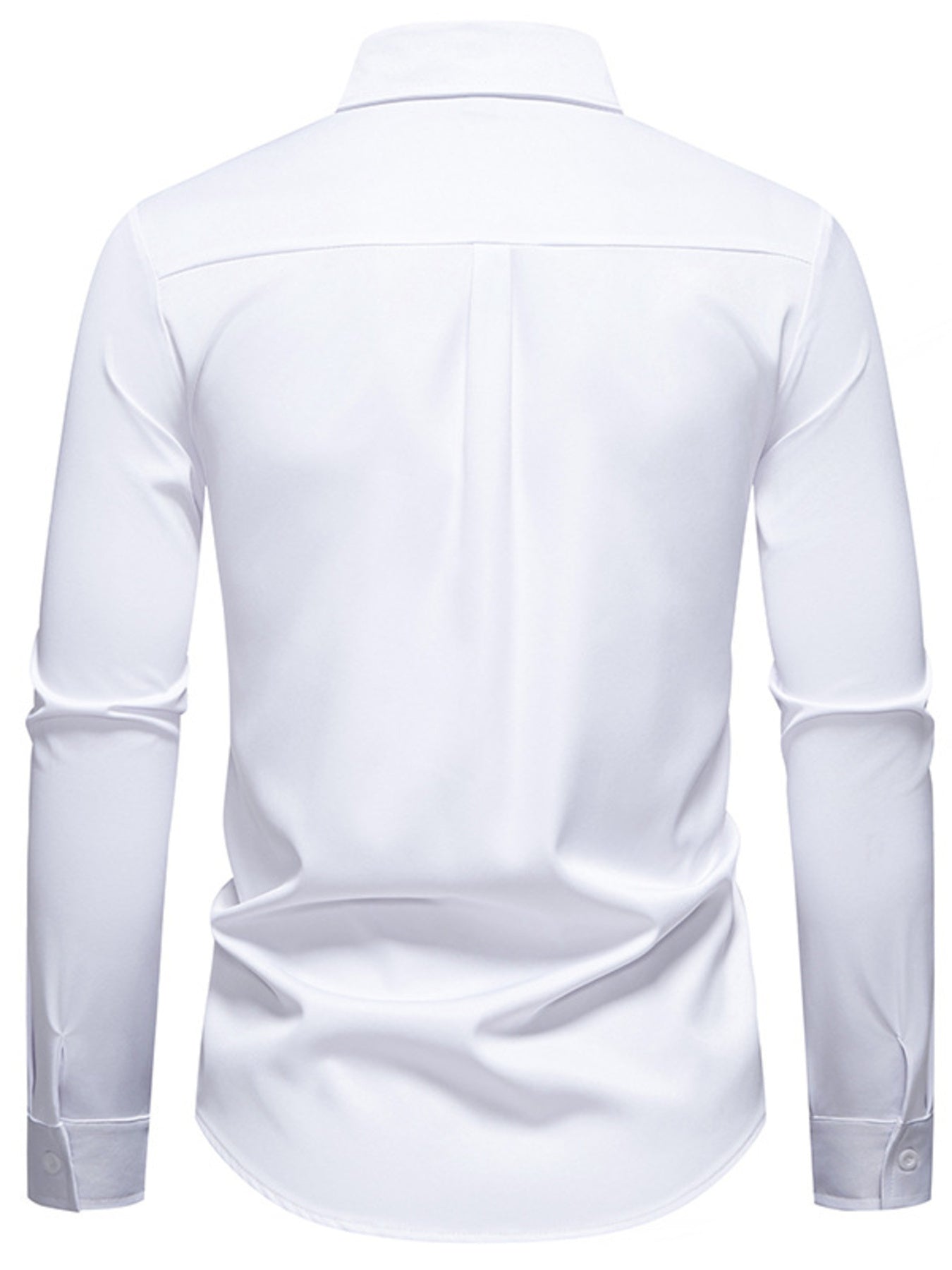Men's Embroidered Floral Long Sleeve Shirt - cas7m