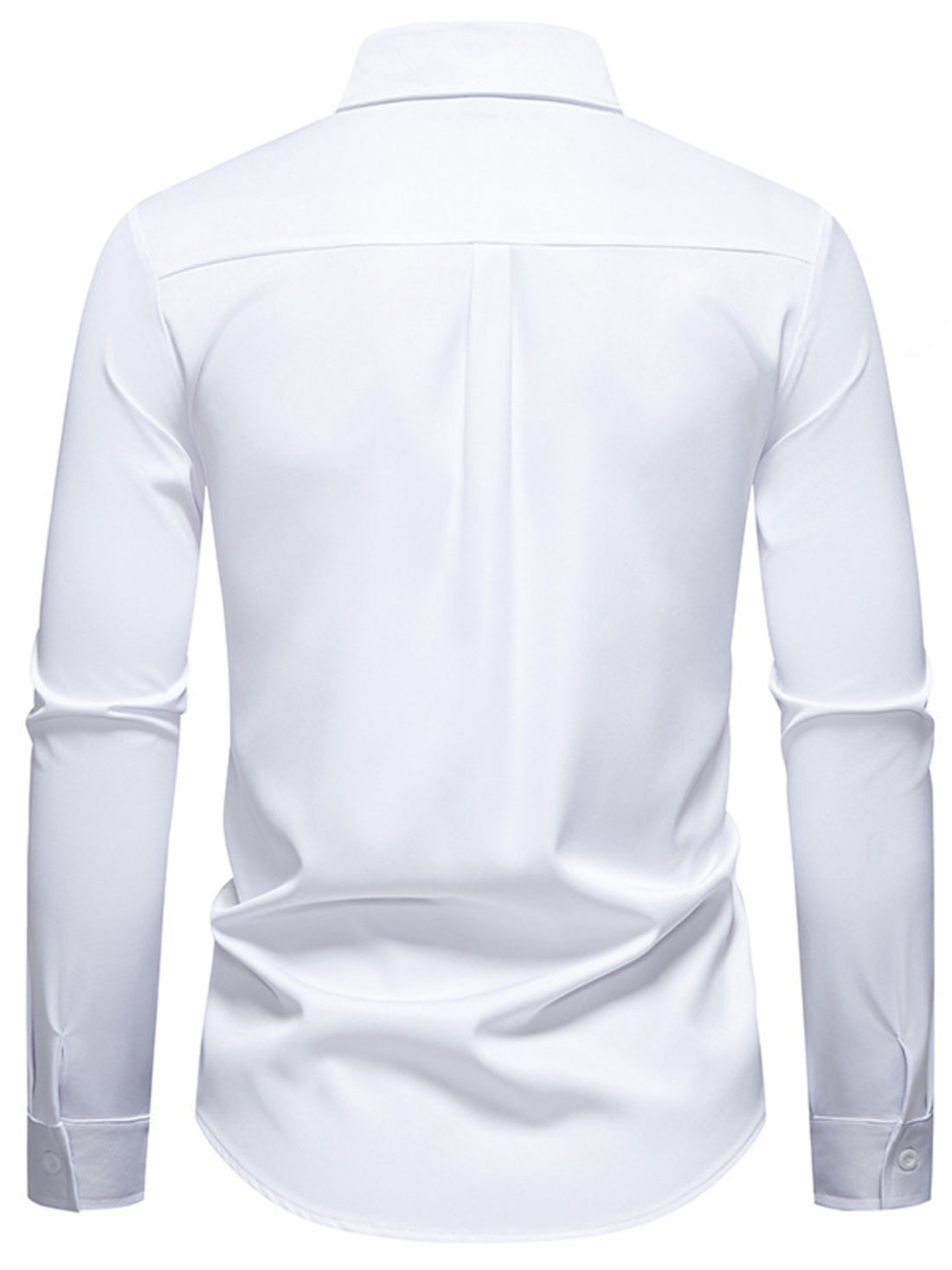 Men's Embroidered Floral Long Sleeve Shirt - cas7m