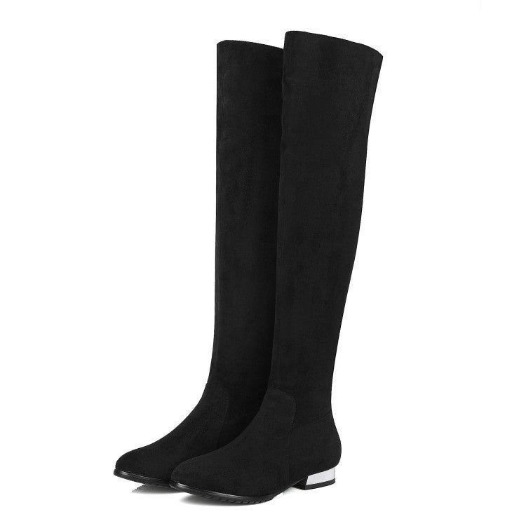 Women's Elastic Suede Over The Knee Boots
