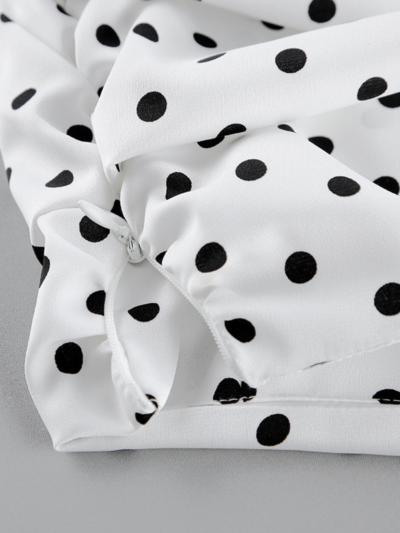 Polka Dot Ruffle Hem Maxi Skirt - cas7m