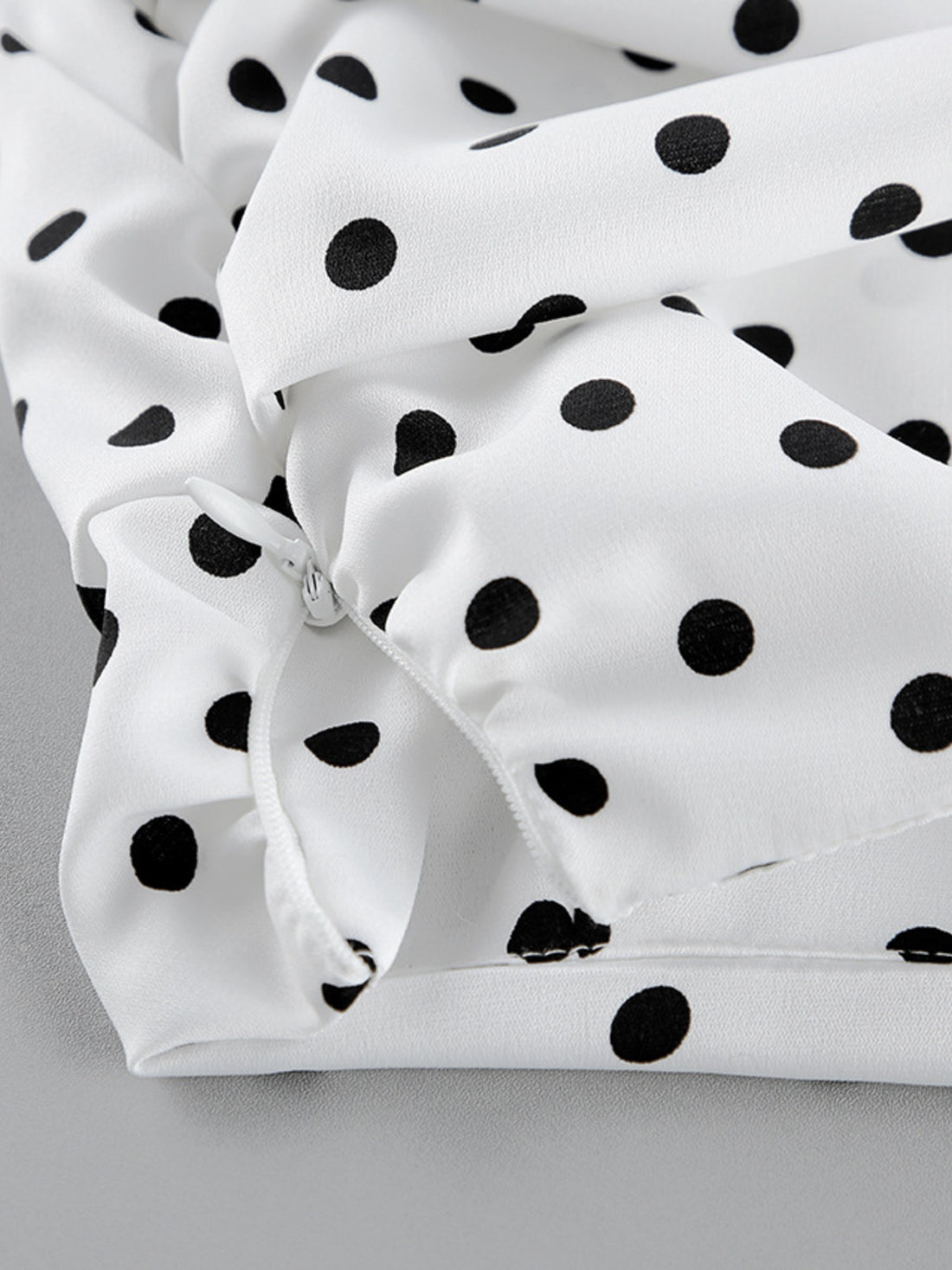 Polka Dot Ruffle Hem Maxi Skirt - cas7m