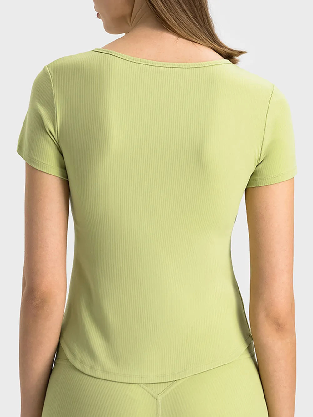Millennia Notched Short Sleeve Active T-Shirt - cas7m