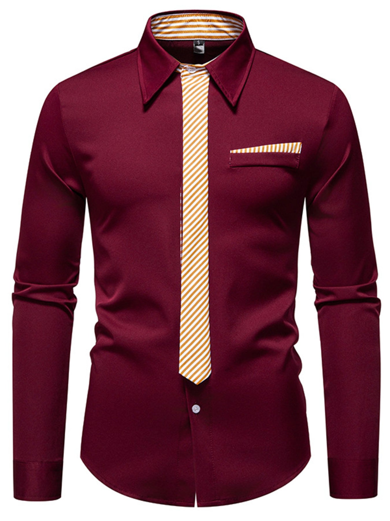 Men's Button Up Long Sleeve Shirt - cas7m