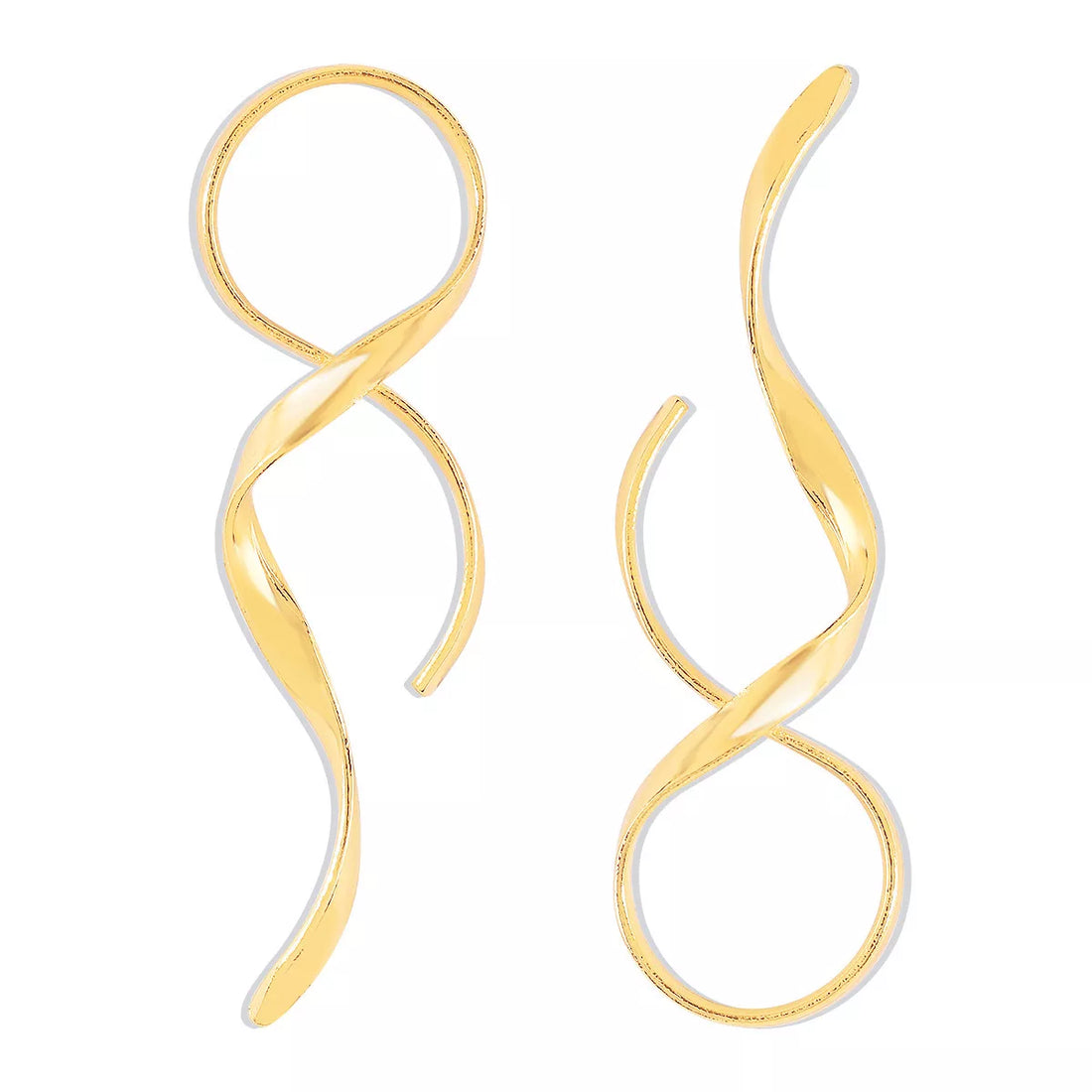 Alloy Spiral Drop Earrings - cas7m