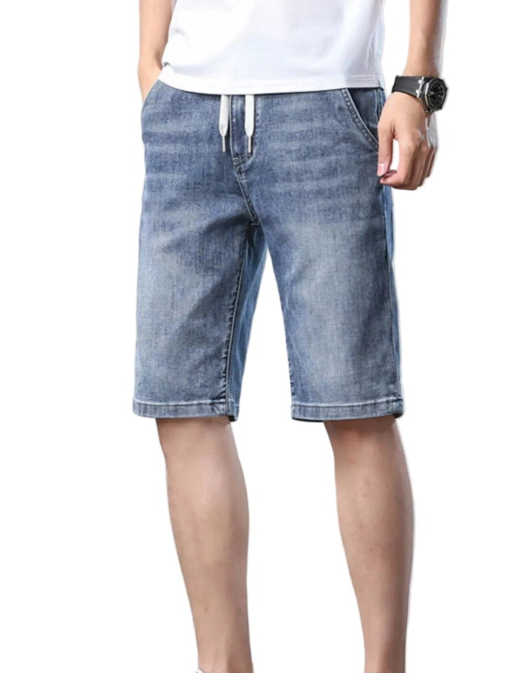Men's Casual Drawstring Denim Shorts - cas7m