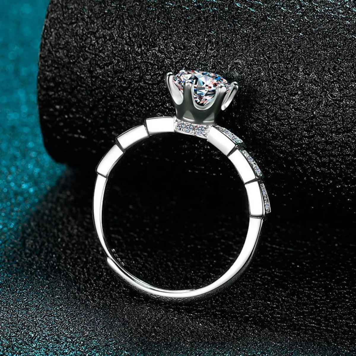 1 Carat Moissanite 925 Sterling Silver Ring - cas7m
