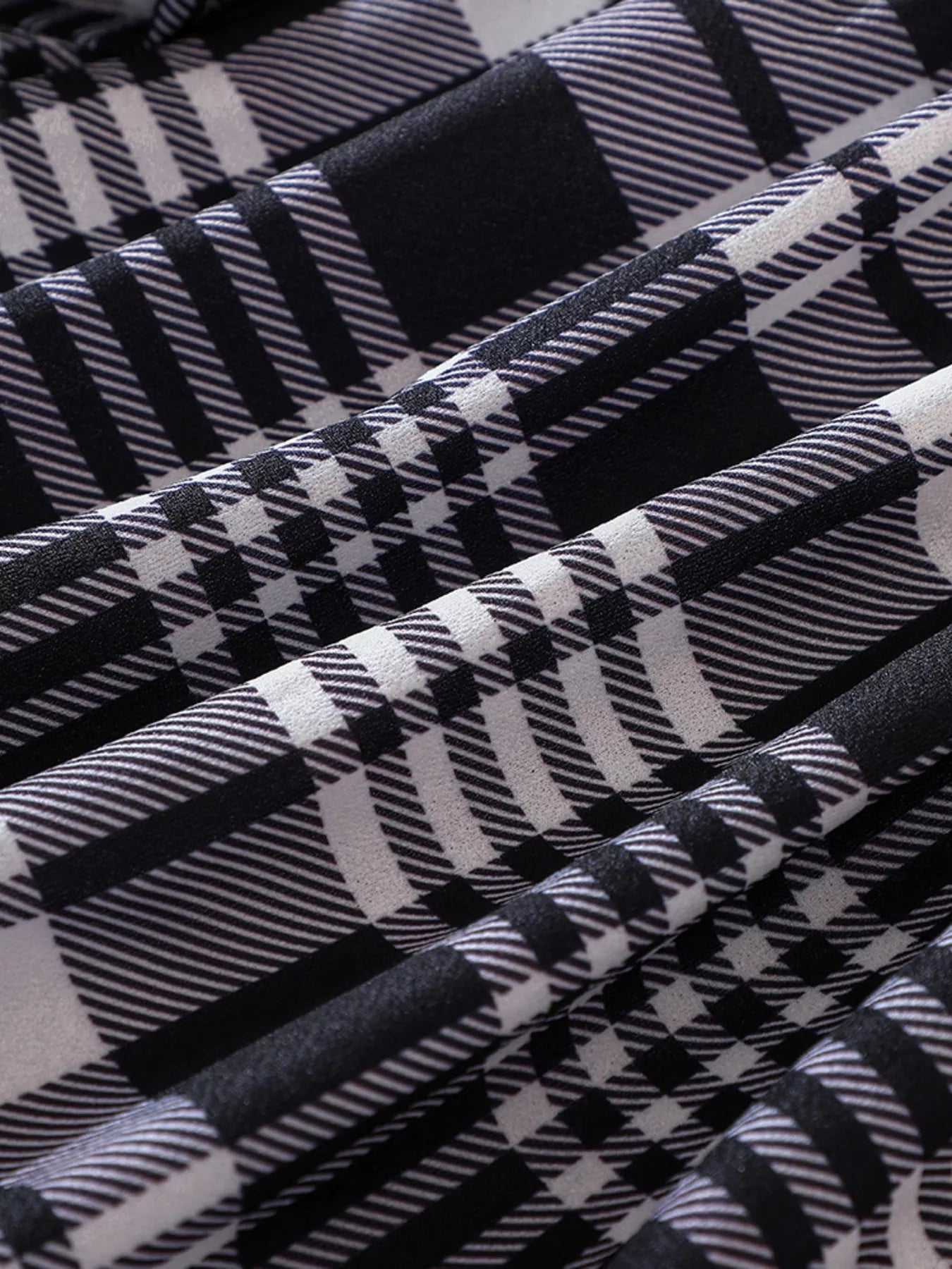 Children's Plaid Print Long Sleeve Dress - cas7m