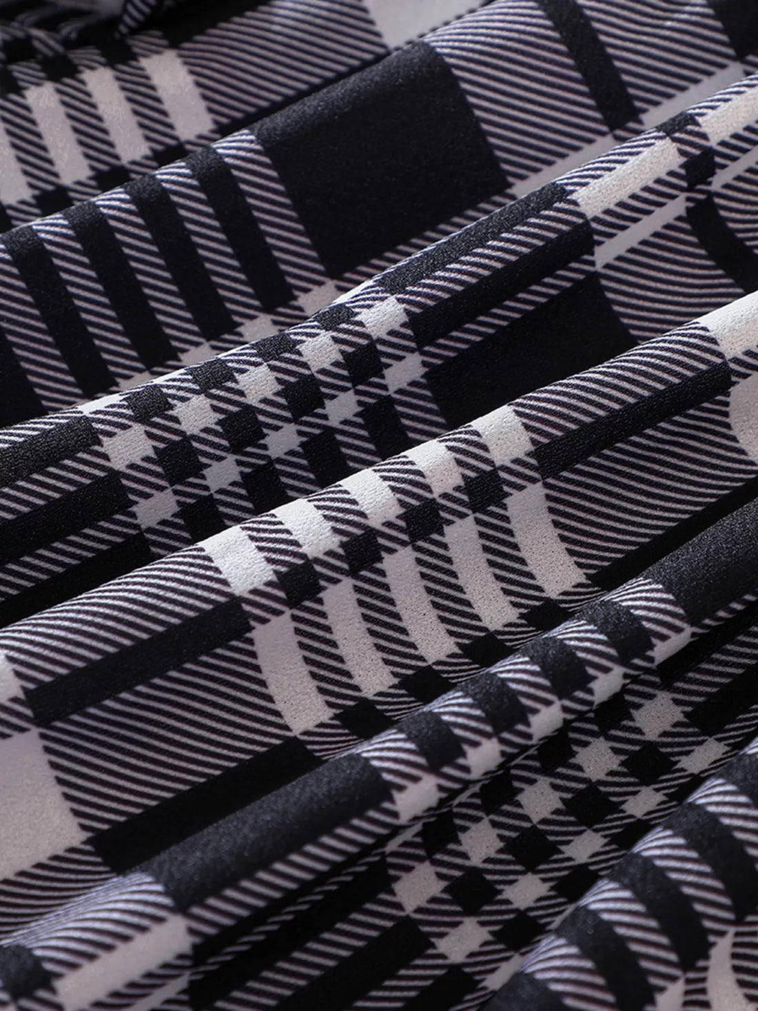 Children's Plaid Print Long Sleeve Dress - cas7m