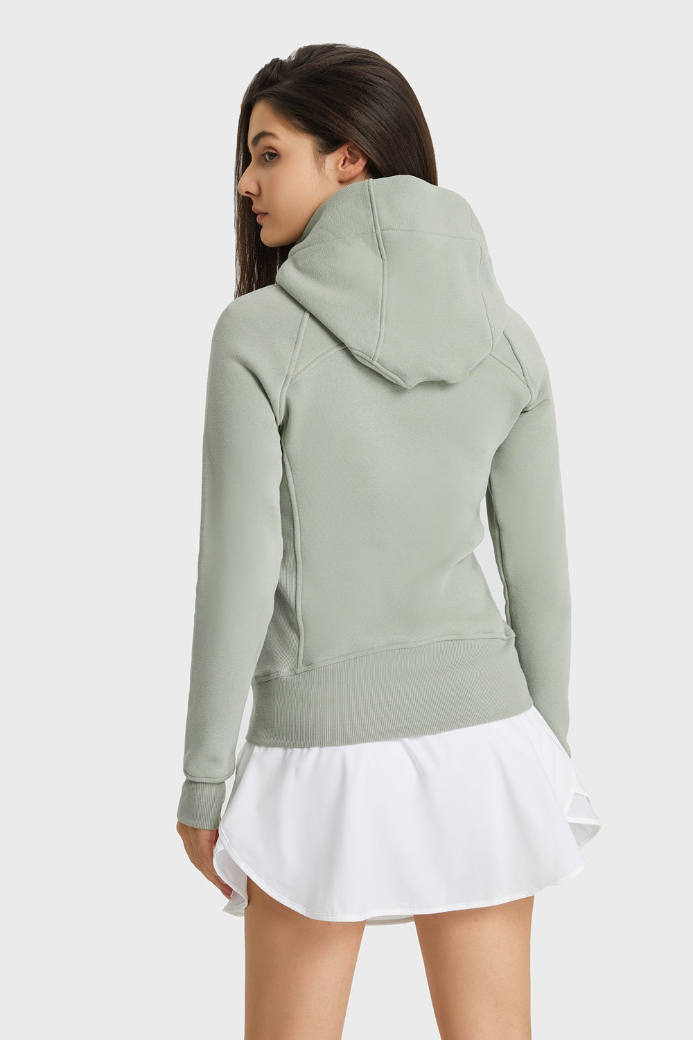 Millennia Zip Up Seam Detail Hooded Sports Jacket - cas7m